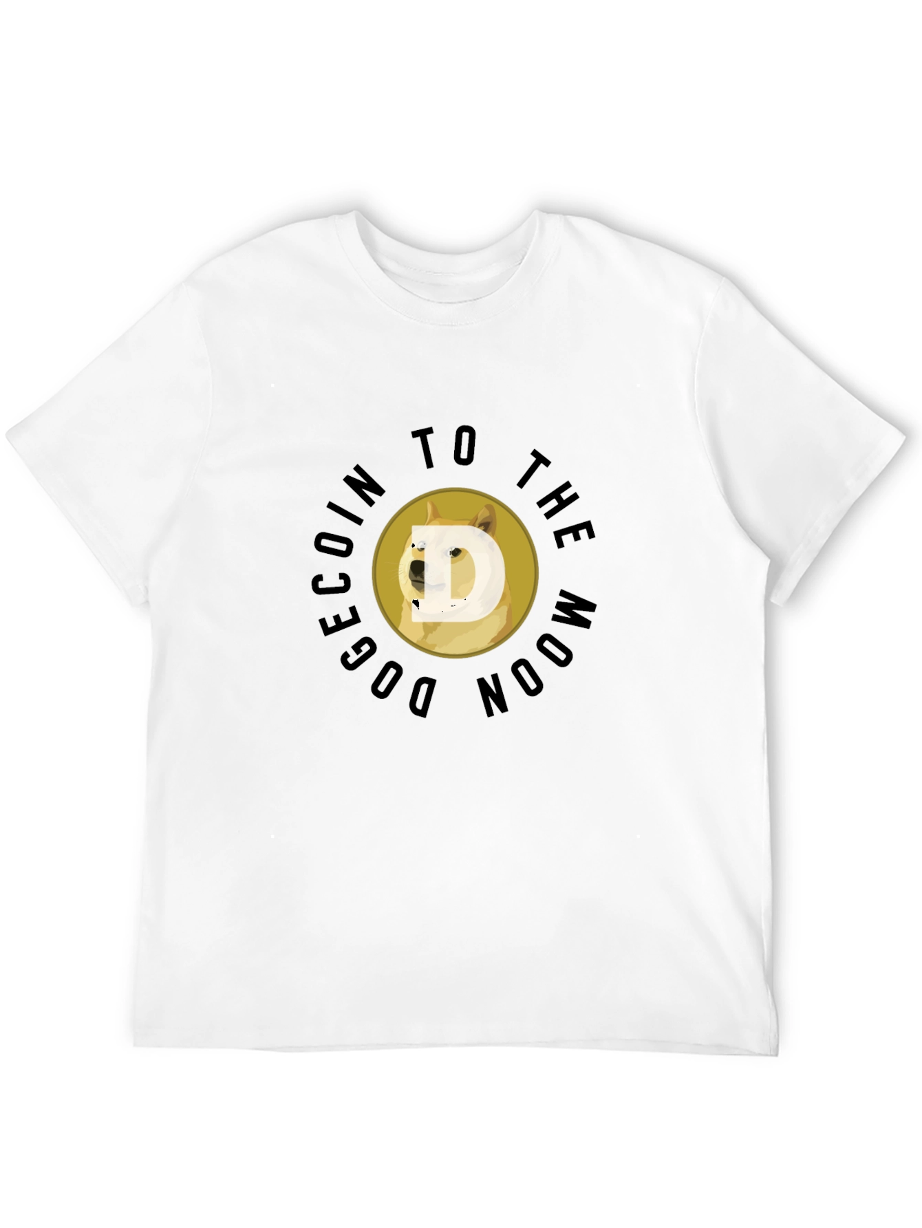 DogeCoin To The Moon Black T-Shirt