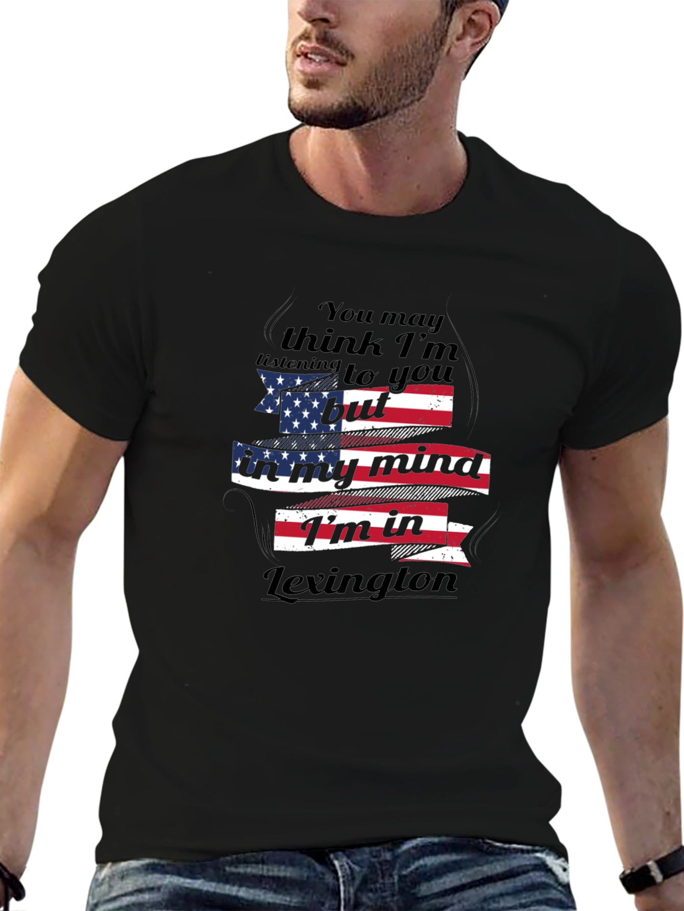 Lexington Mind USA Flag Graphic Tee