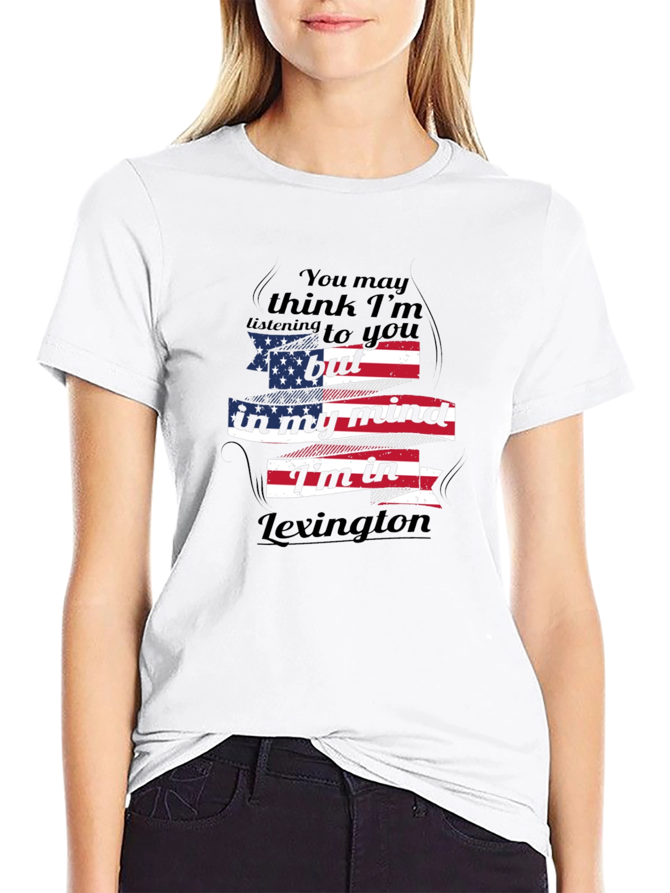 Lexington Mind USA Flag Graphic Tee