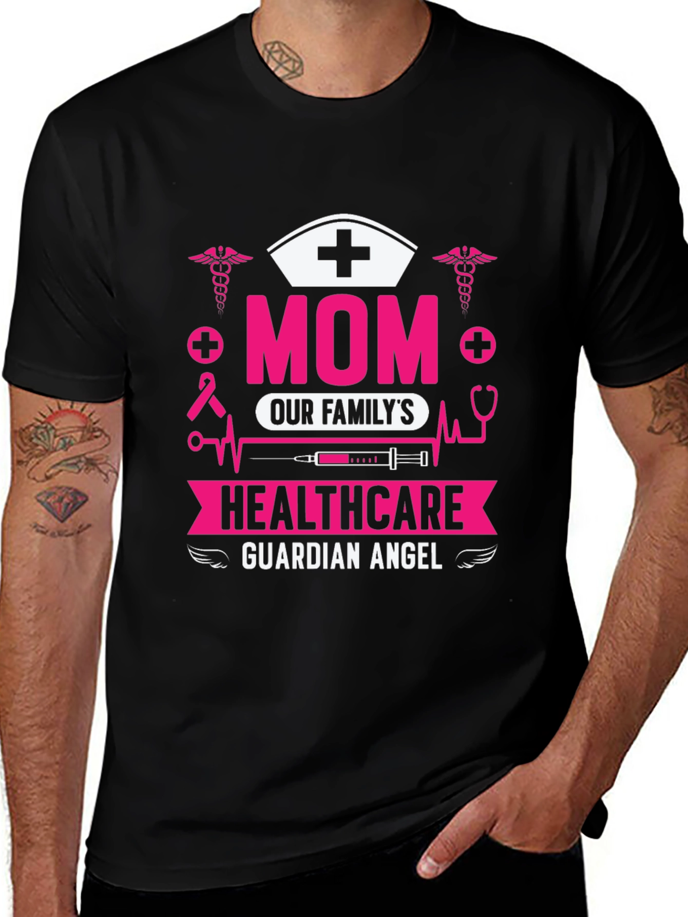 Mom Healthcare Guardian Angel T-Shirt