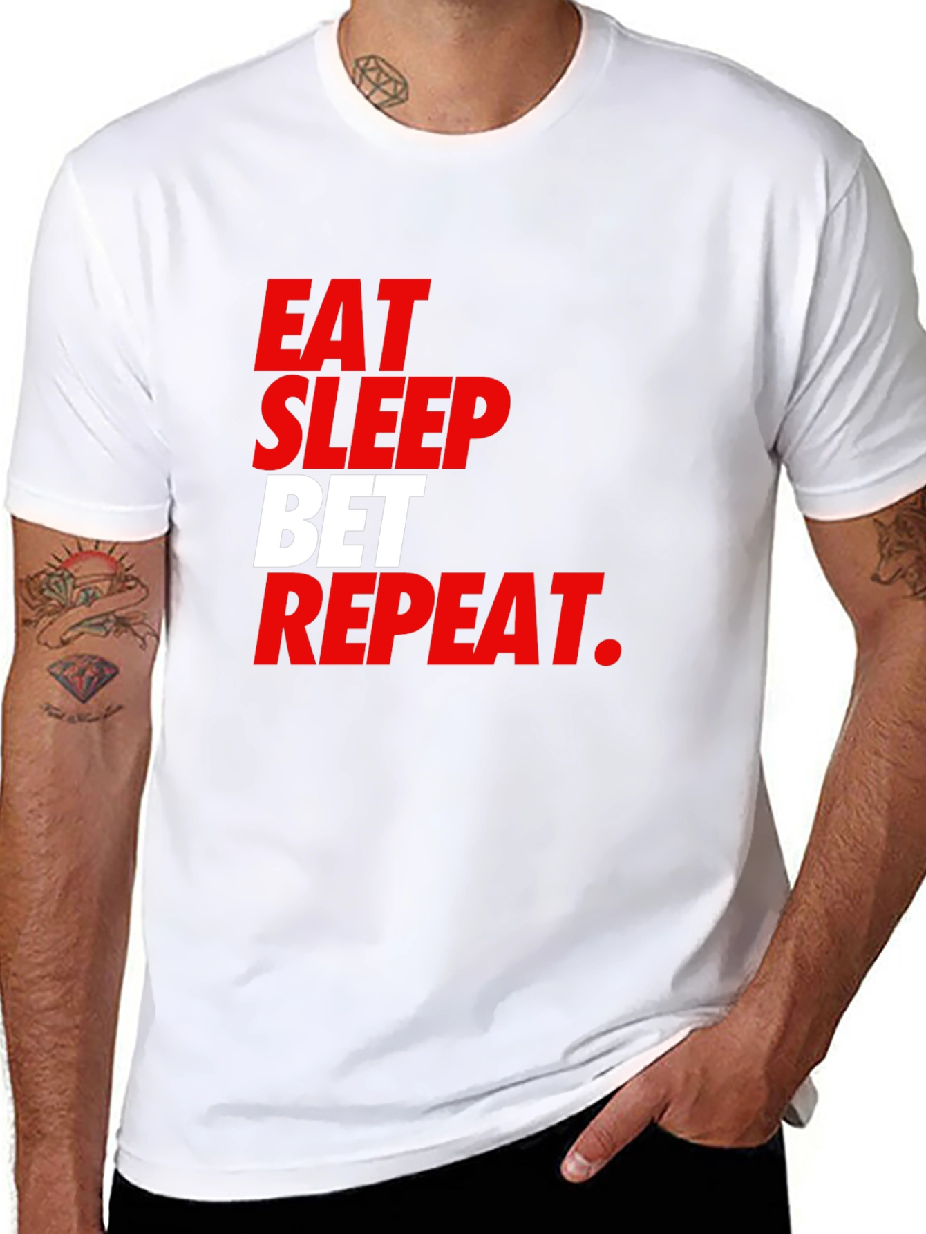Eat Sleep Bet Repeat Graphic Tee