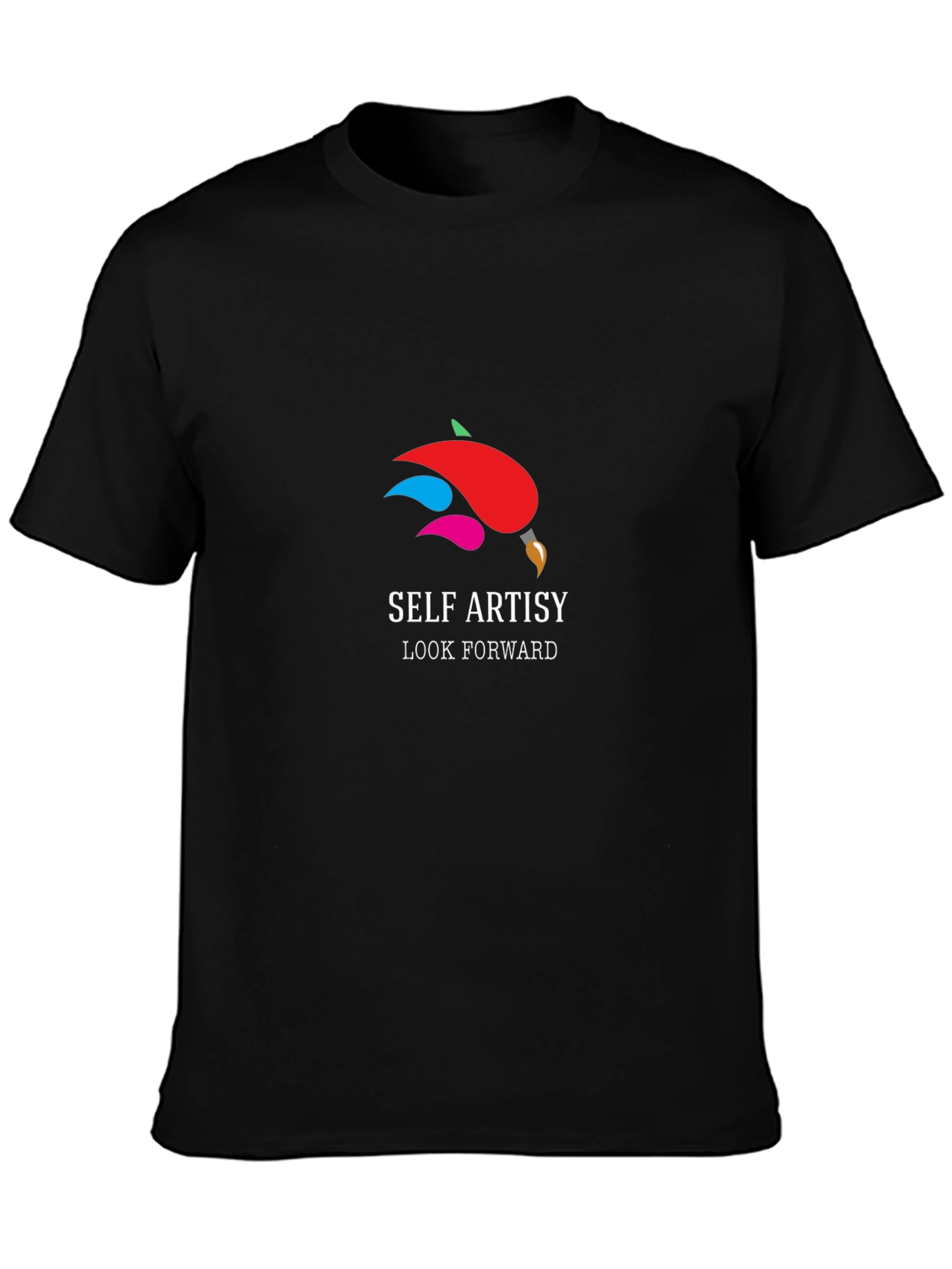 Self Artsy Black T-Shirt