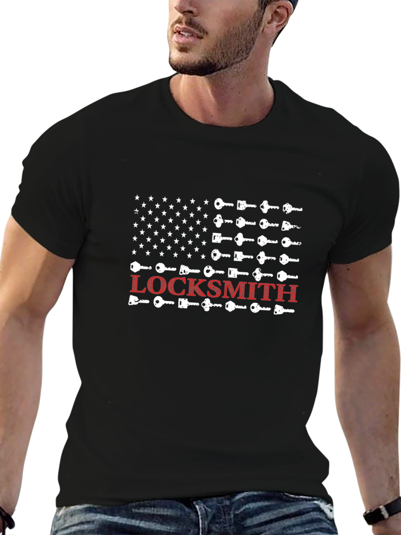 Locksmith Flag T-Shirt - Key Design