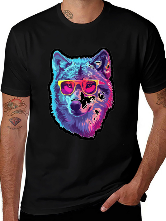 Cool Wolf Graphic Tee - Black