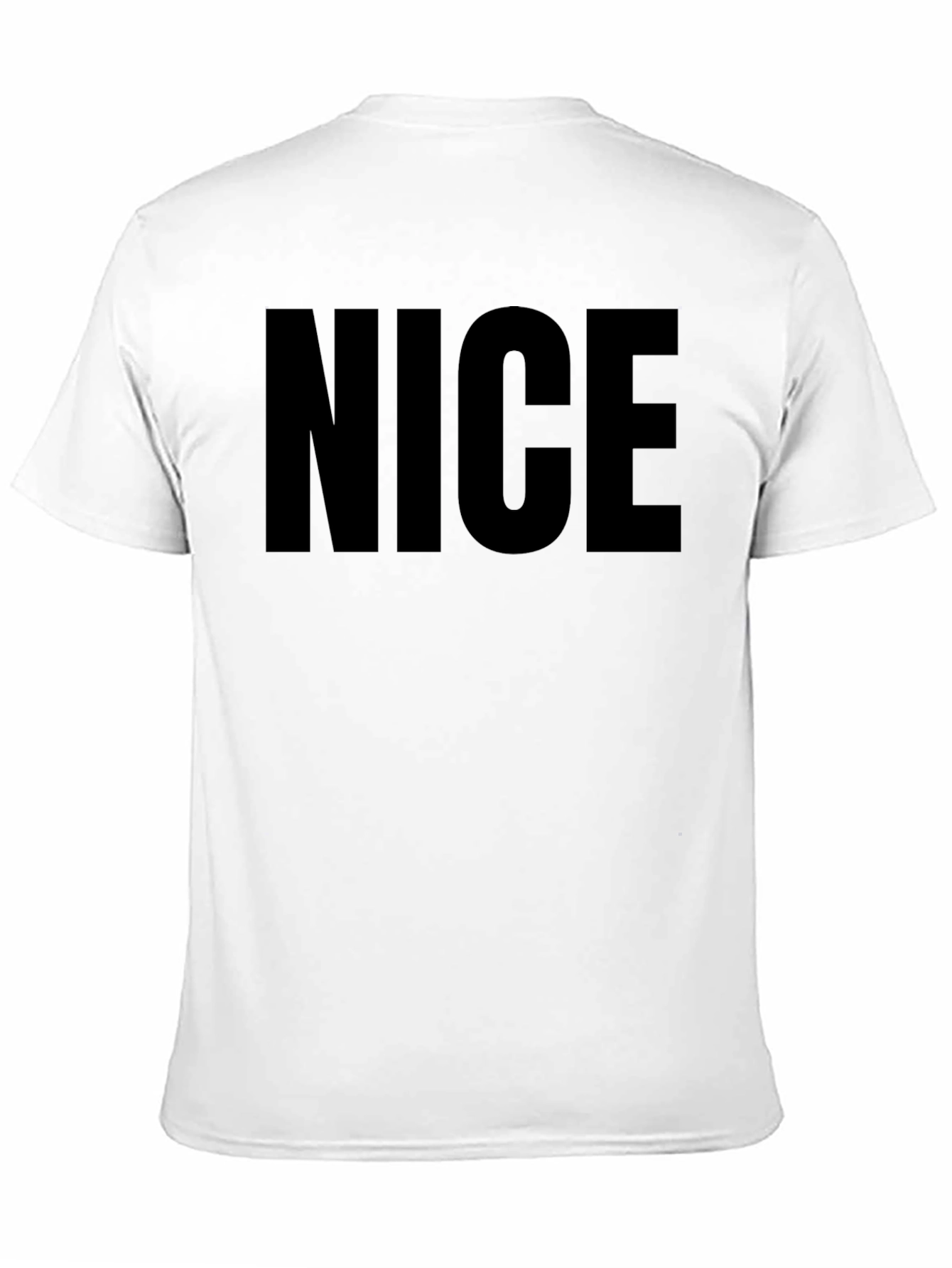 Mens NICE Graphic Print Black T-Shirt