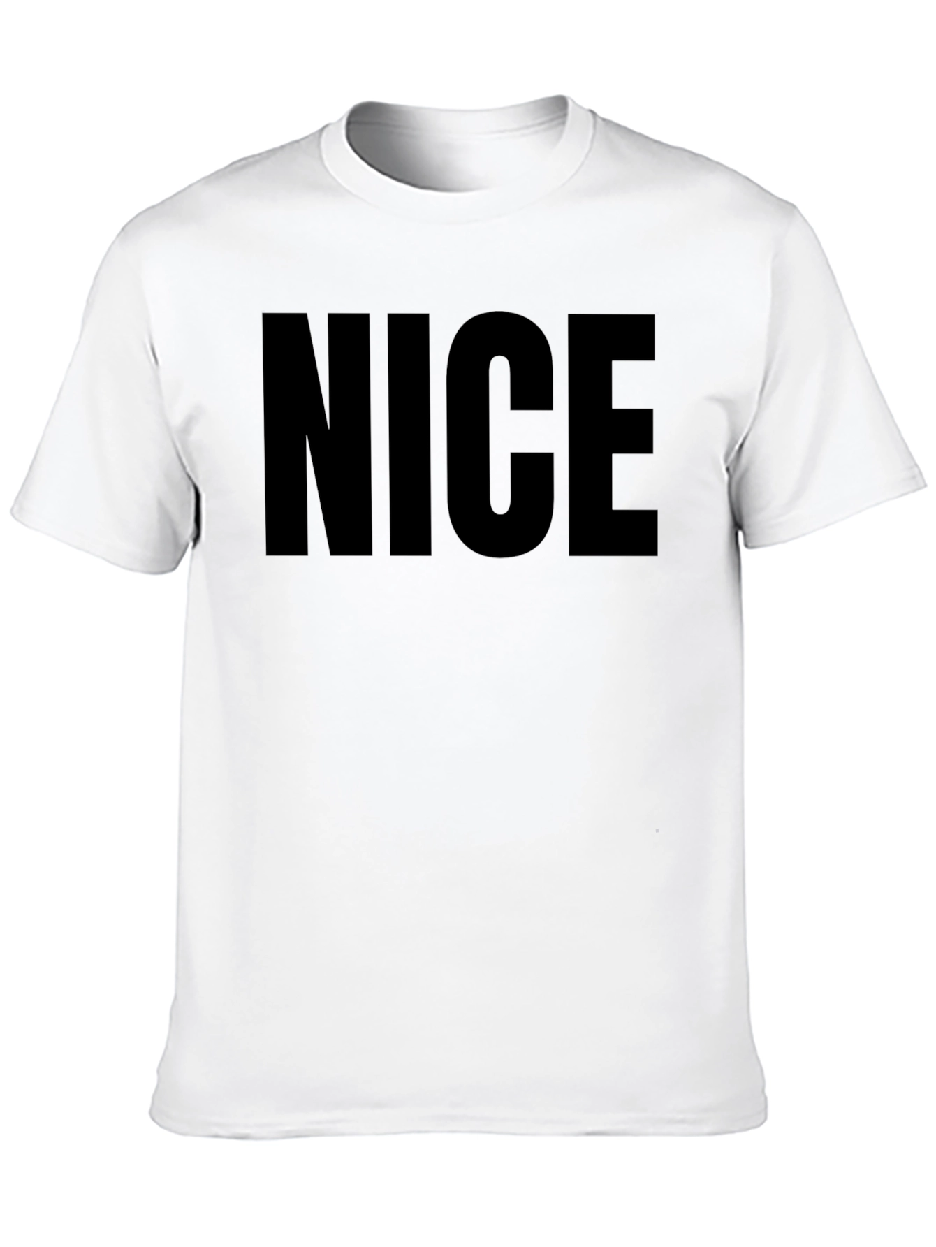Mens NICE Graphic Print Black T-Shirt