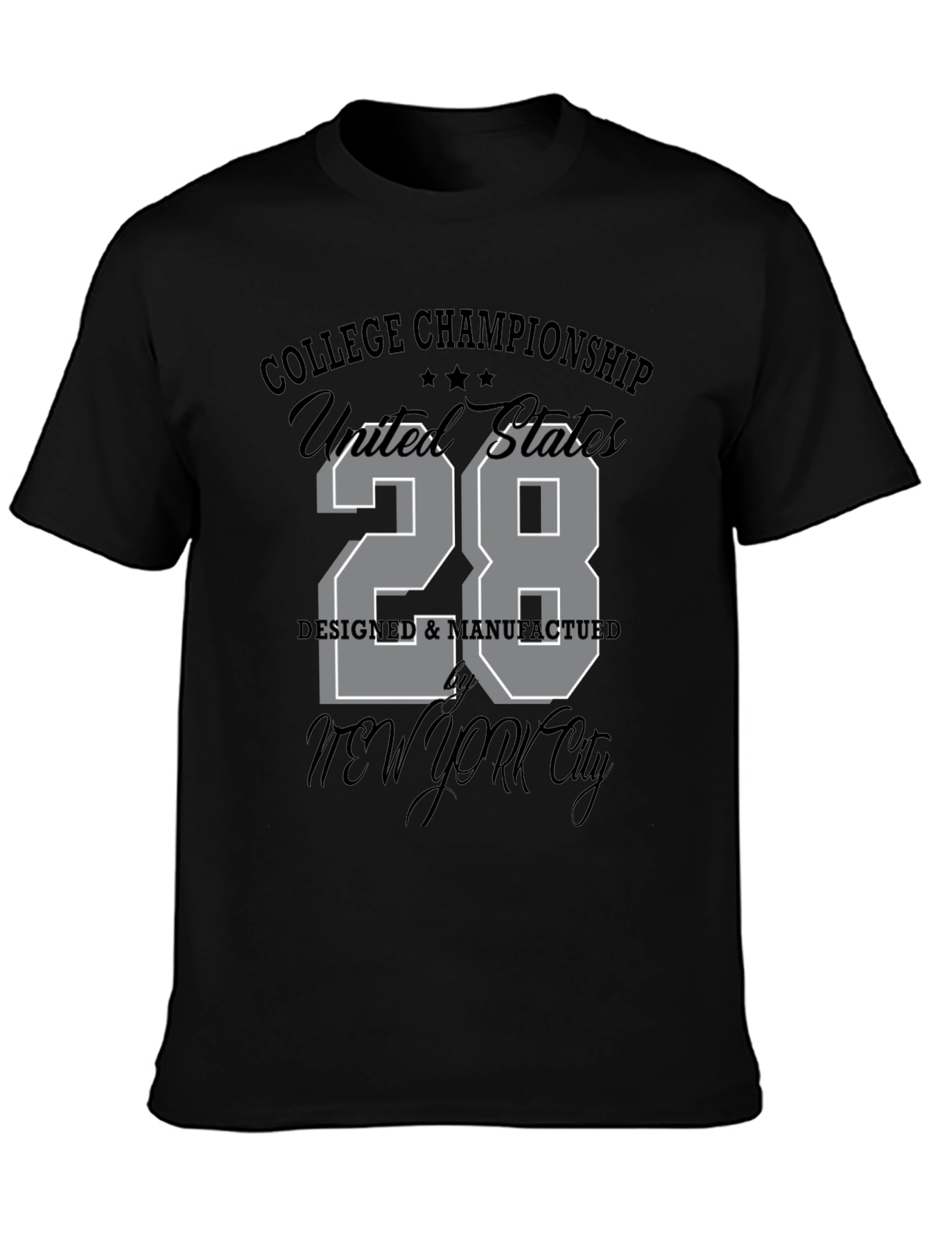 College Championship United States T-Shirt - Black