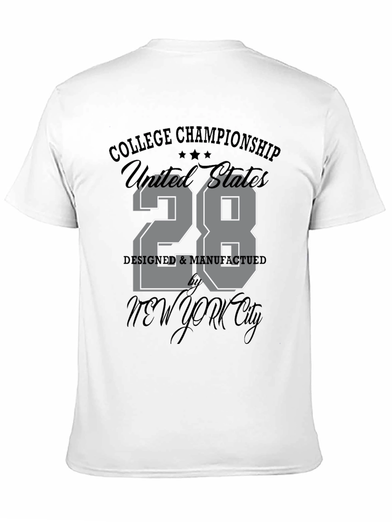 College Championship United States T-Shirt - Black