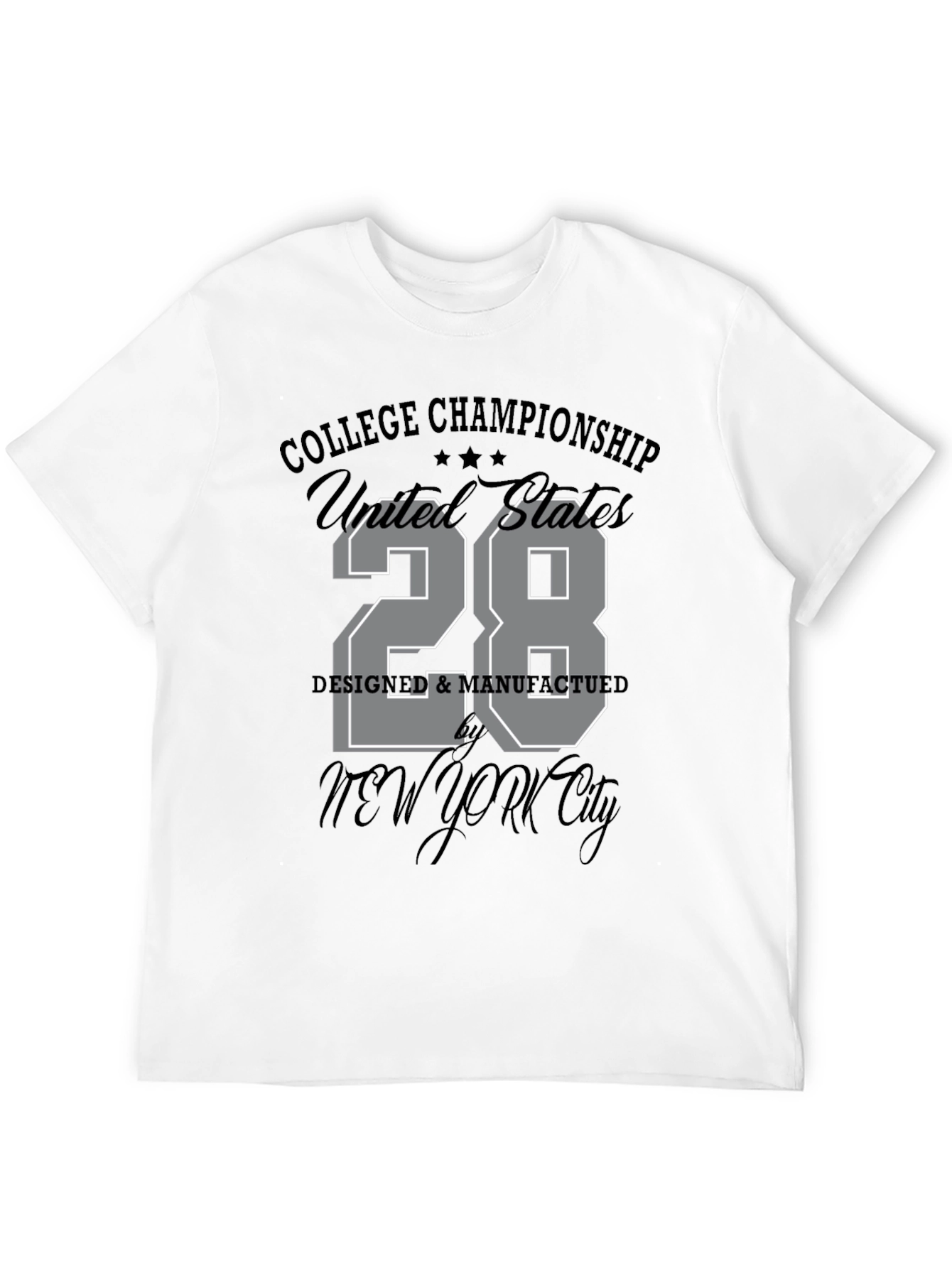 College Championship United States T-Shirt - Black