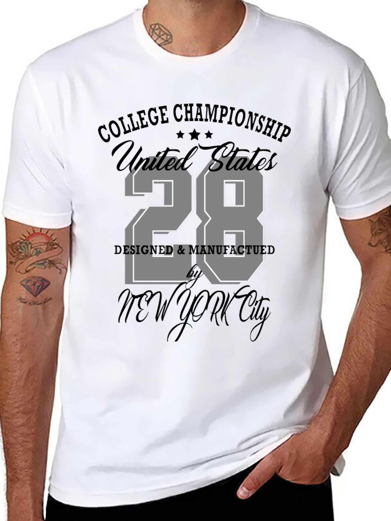 College Championship United States T-Shirt - Black