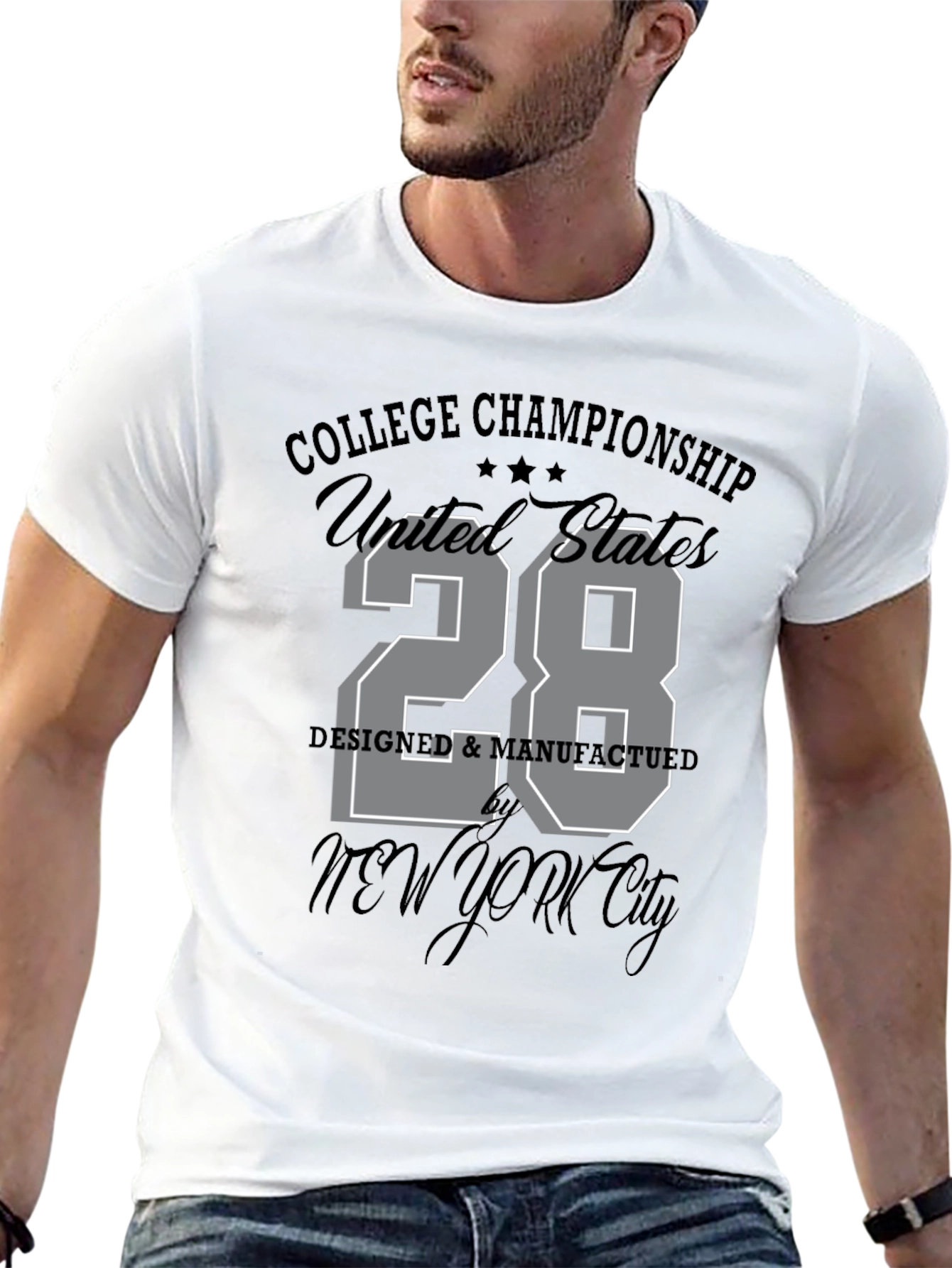 College Championship United States T-Shirt - Black