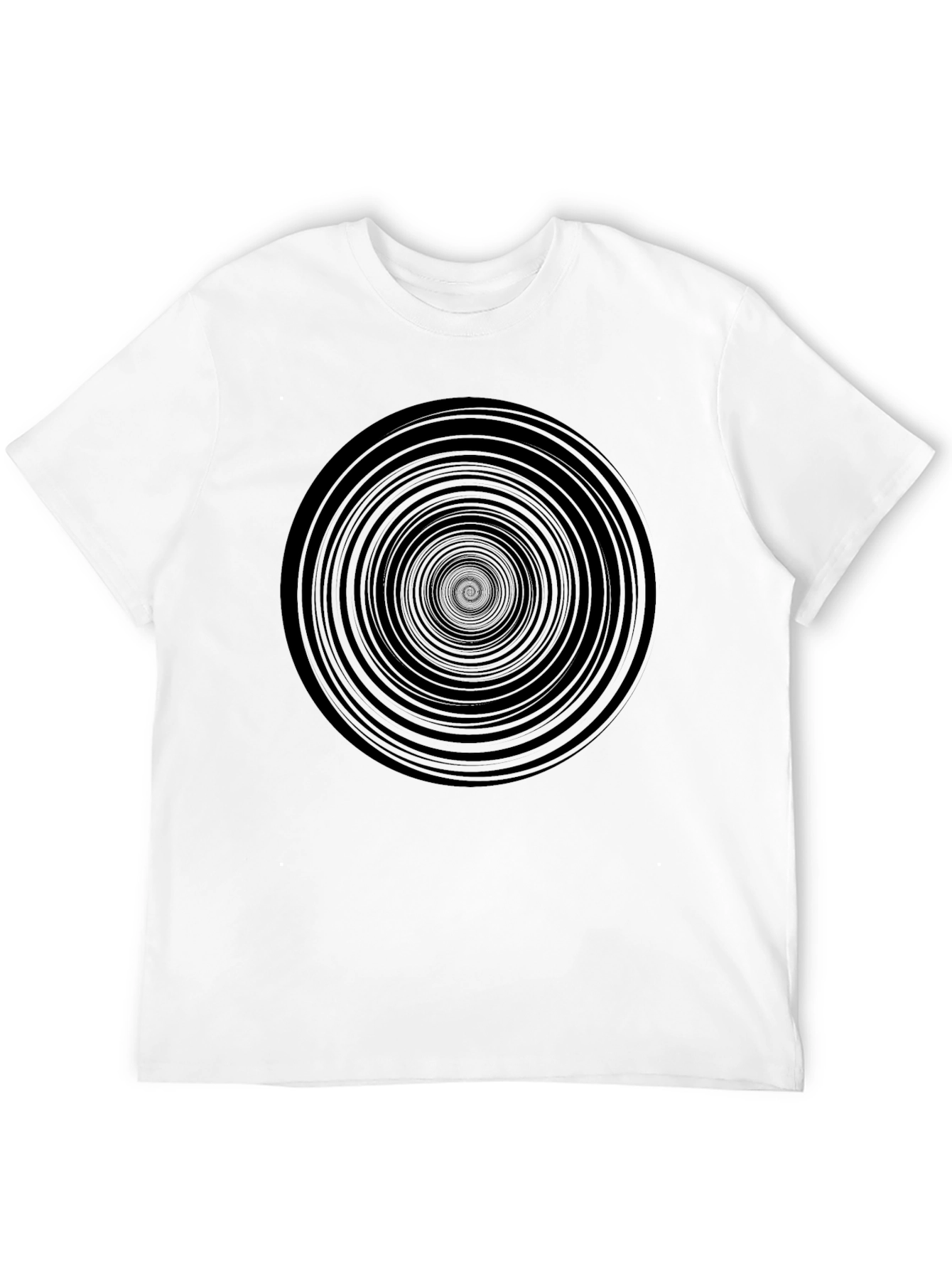 Hypnotic Spiral Black Graphic Tee