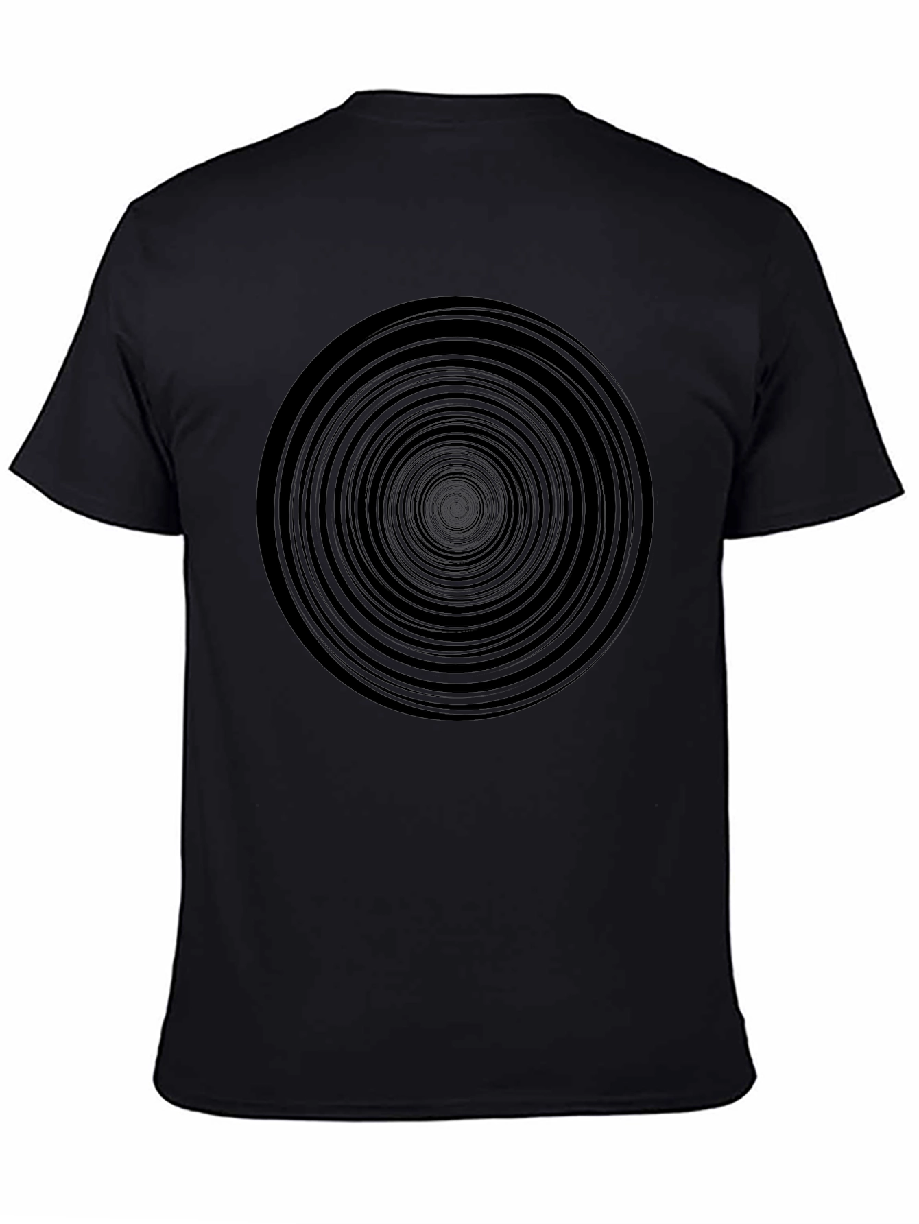 Hypnotic Spiral Black Graphic Tee