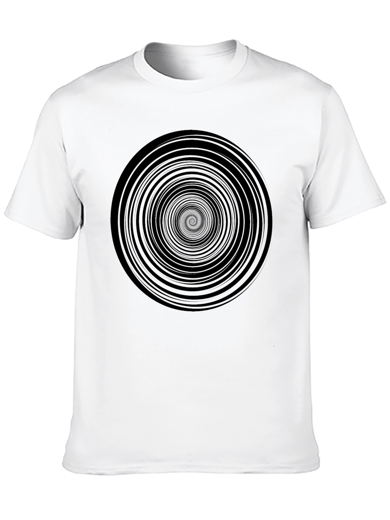 Hypnotic Spiral Black Graphic Tee