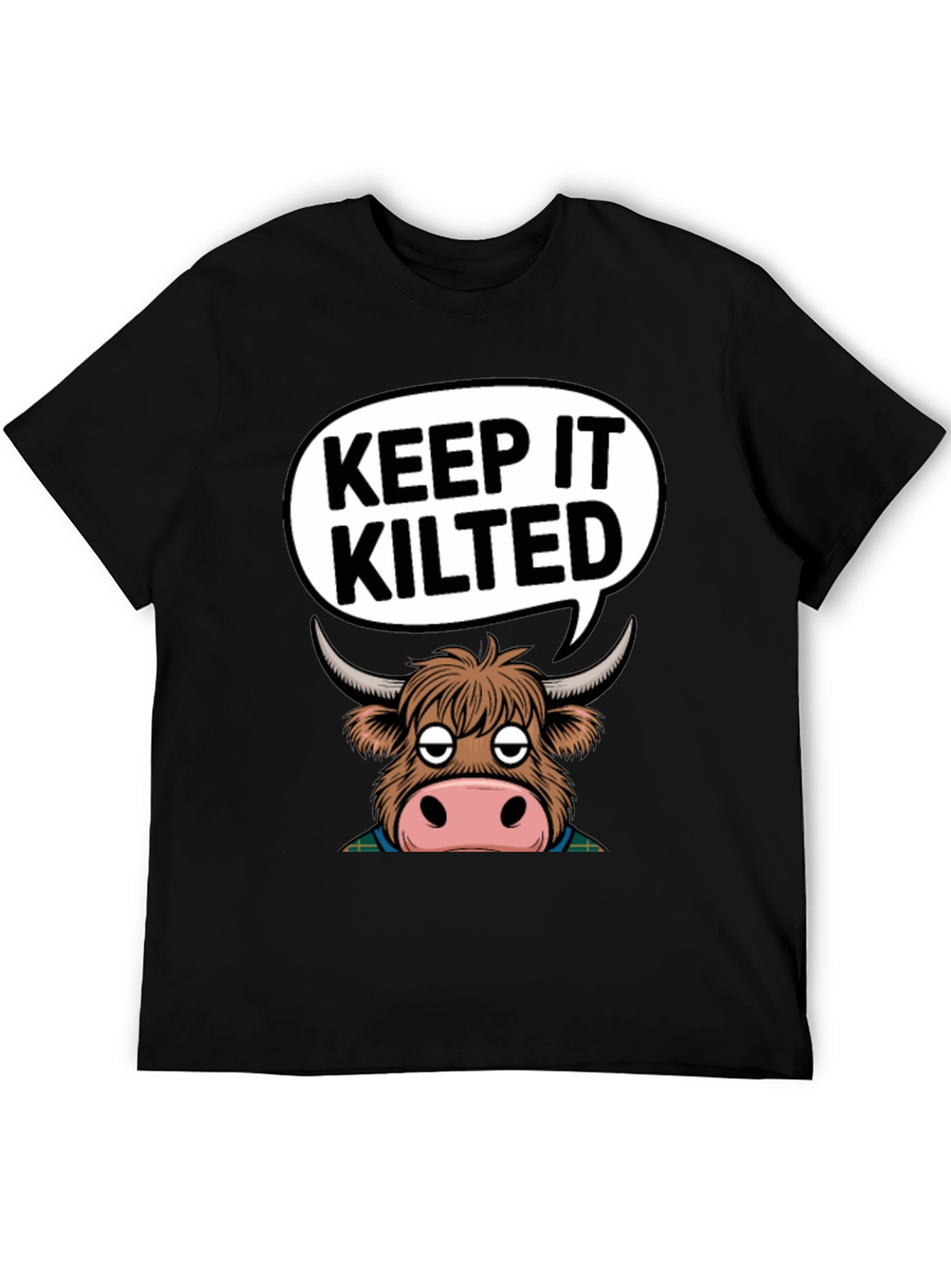 Keep It Kilted Highland Cow Graphic T-Shirt
