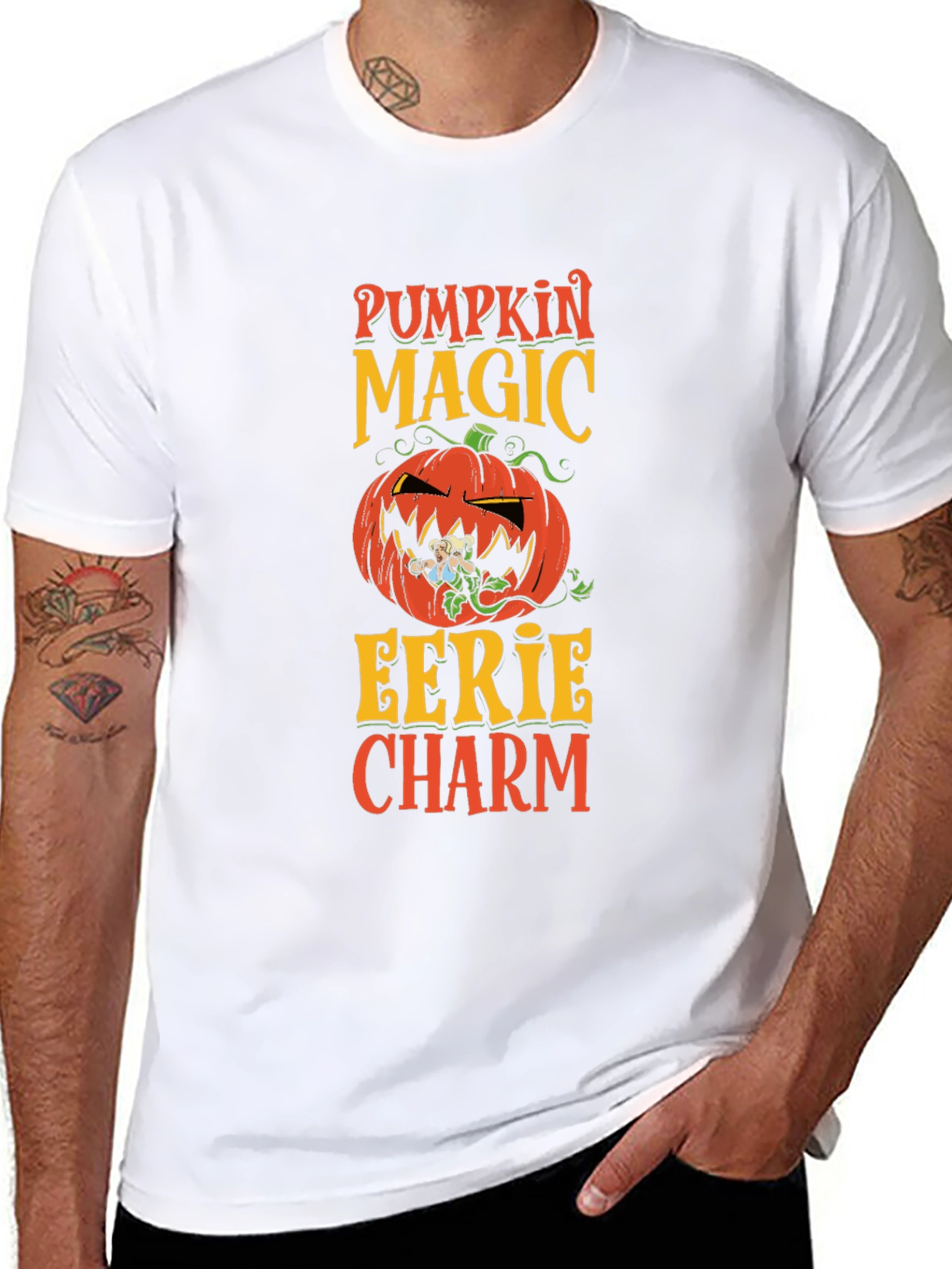 Pumpkin Magic Eerie Charm Halloween T-Shirt