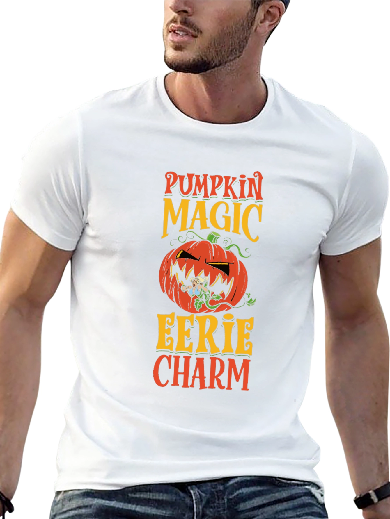 Pumpkin Magic Eerie Charm Halloween T-Shirt