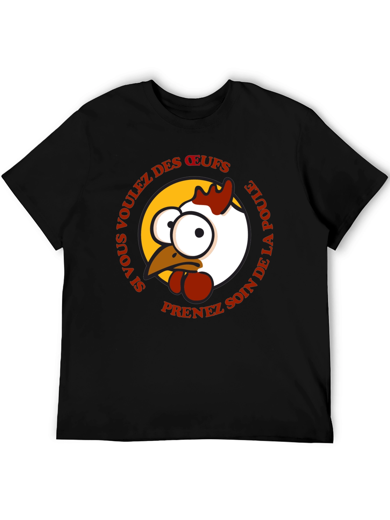 Funny Chicken T-Shirt - French Text Design
