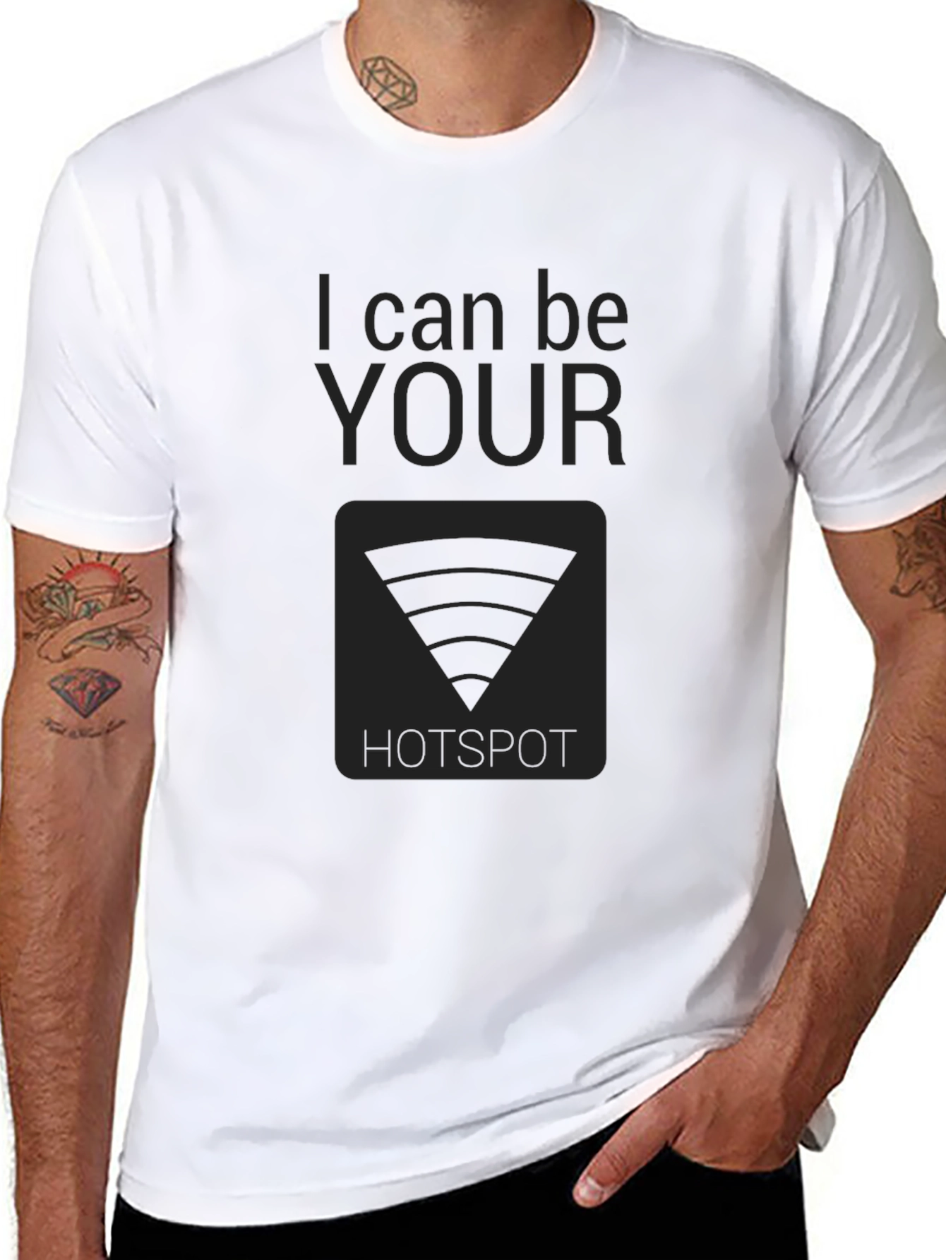 I Can Be Your Hotspot Black Tee