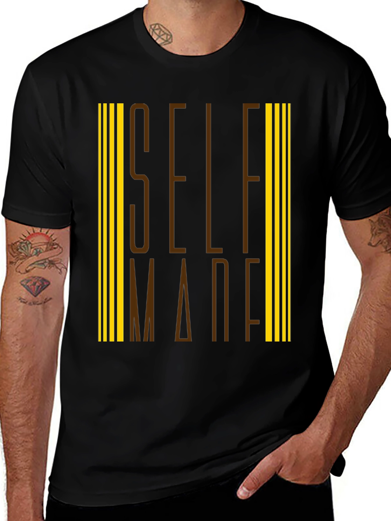 Self Made Graphic Tee - Black Cotton Blend