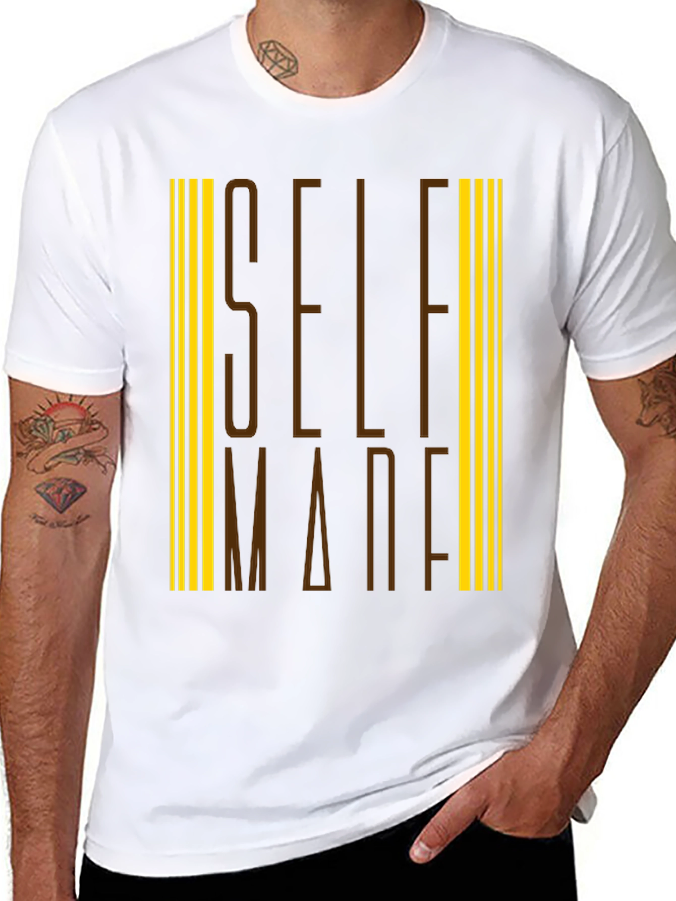 Self Made Graphic Tee - Black Cotton Blend