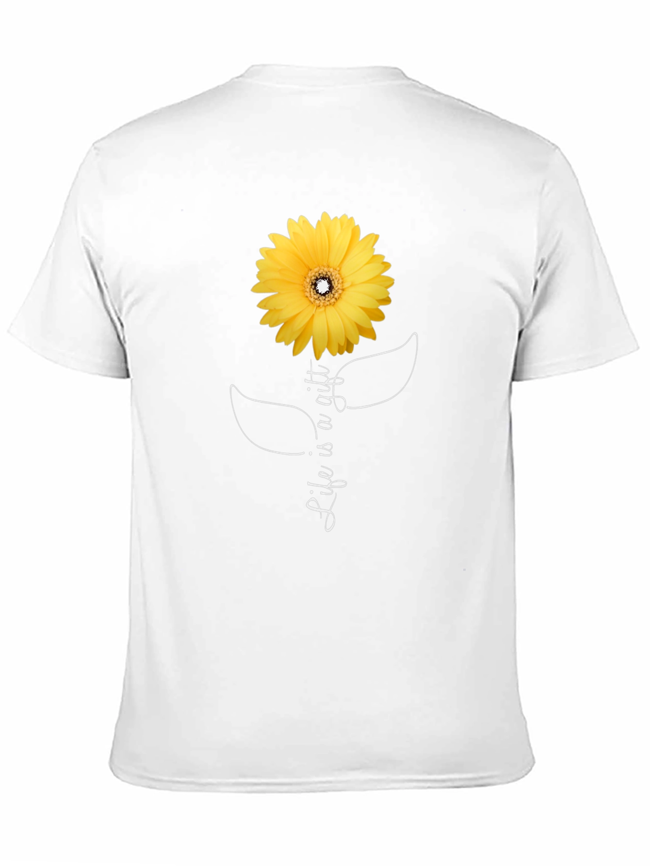 Life is a Gift Sunflower Black T-Shirt
