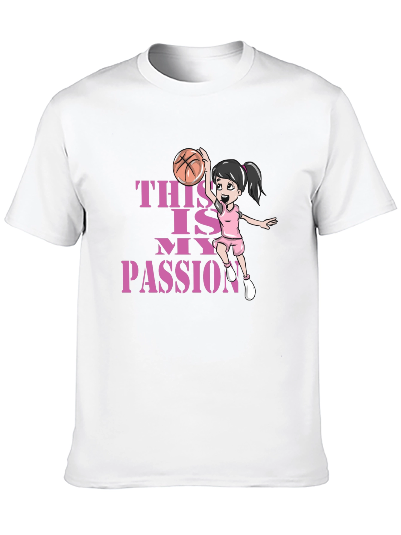 Basketball Passion T-Shirt - Black Graphic Tee