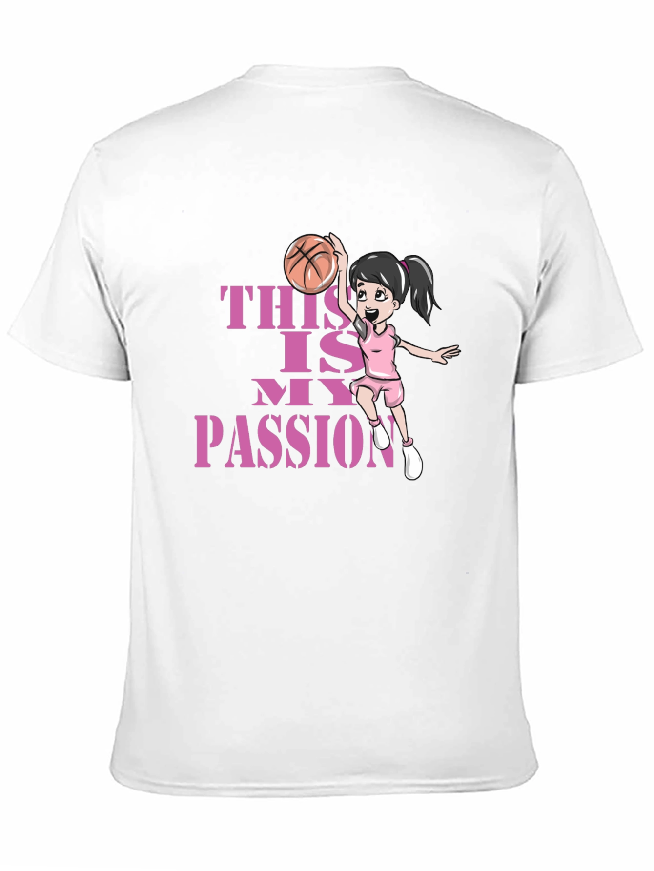 Basketball Passion T-Shirt - Black Graphic Tee