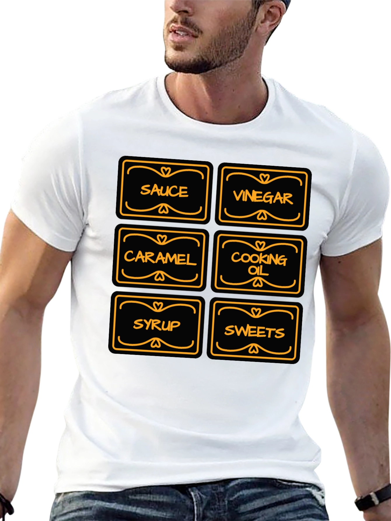 Funny Retro Kitchen Labels Mens T-Shirt