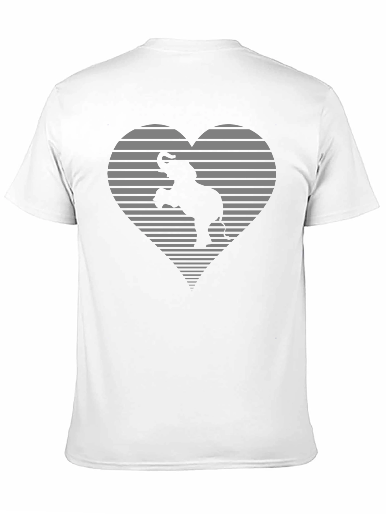 Elephant Heart Graphic Tee - Black Cotton Comfort