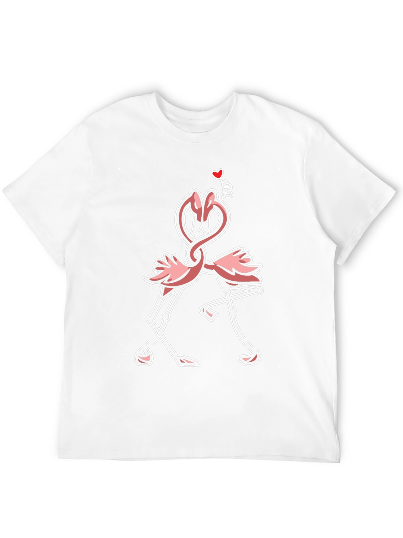 Flamingo Love Black T-Shirt
