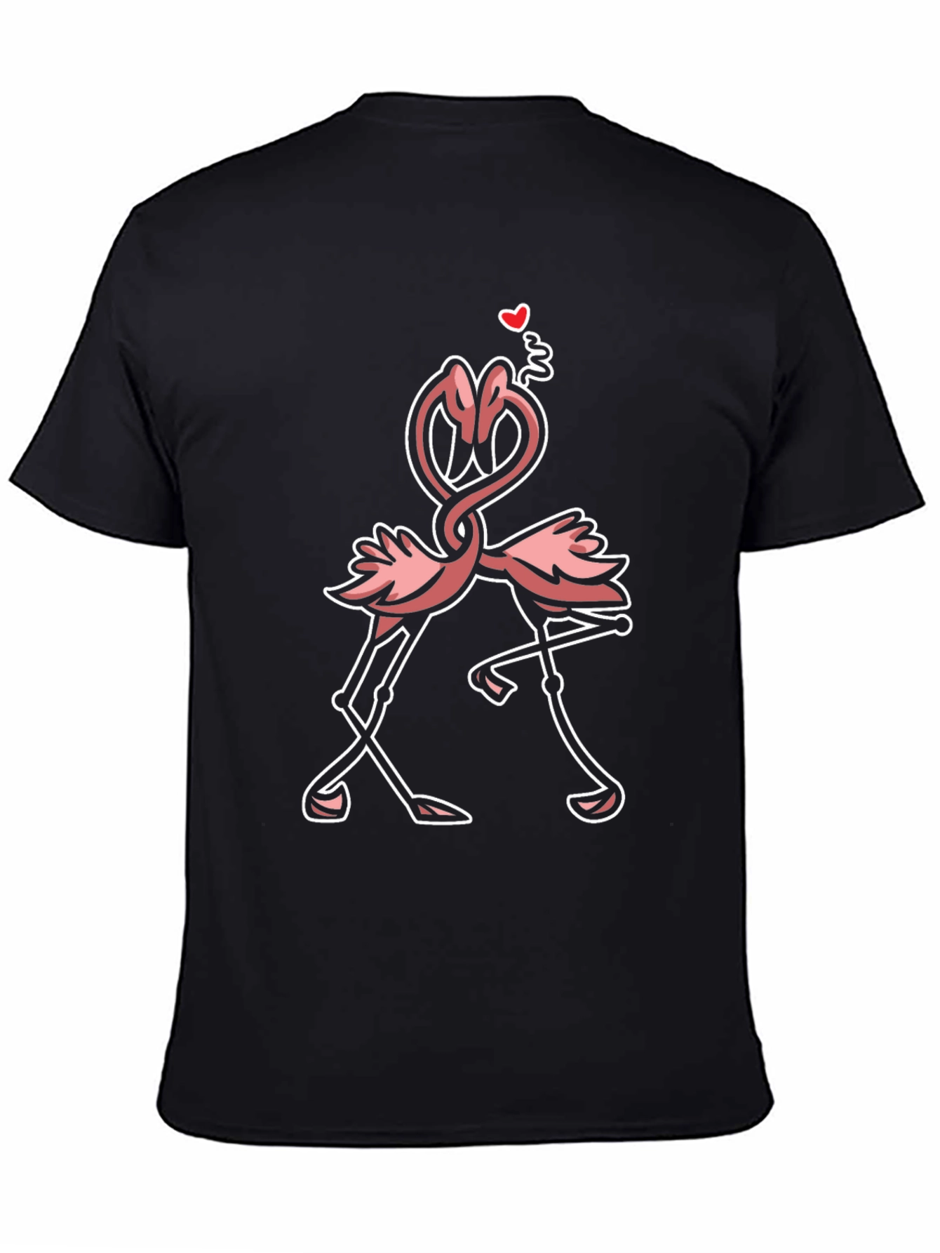 Flamingo Love Black T-Shirt