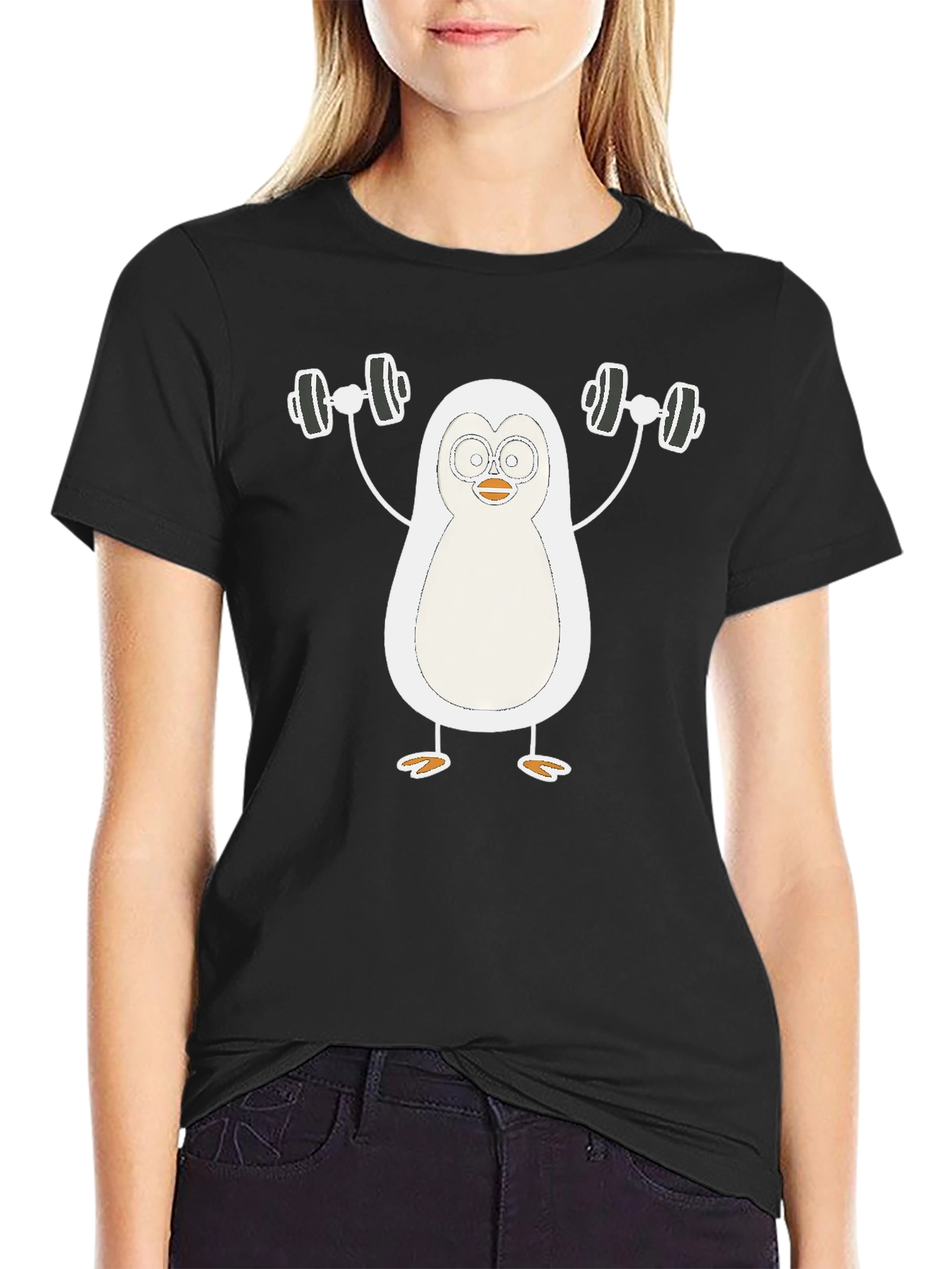 Penguin Gym T-Shirt - Black Graphic Tee