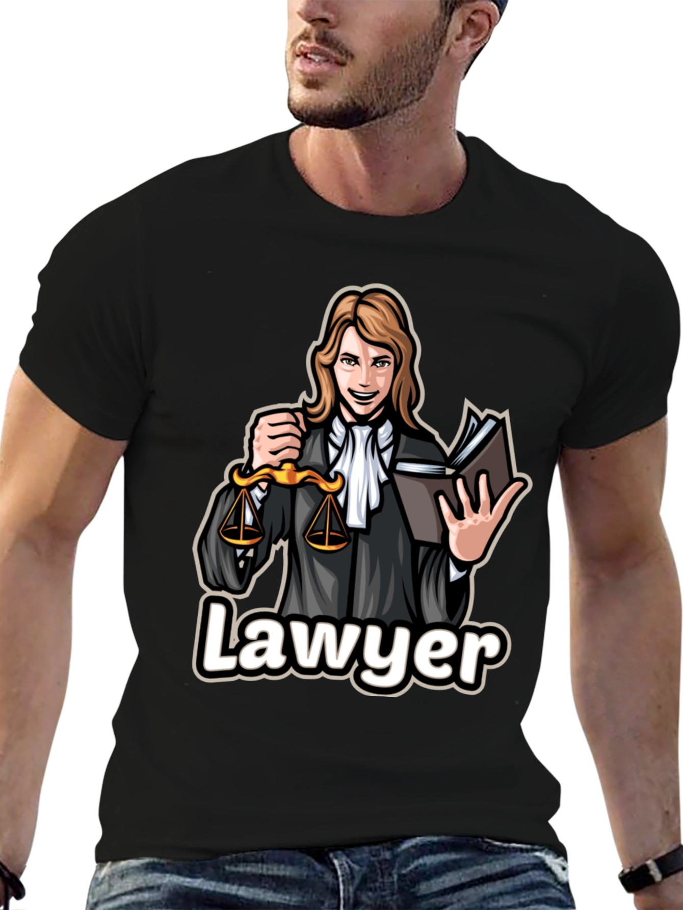 Lawyer Cartoon Graphic T-Shirt