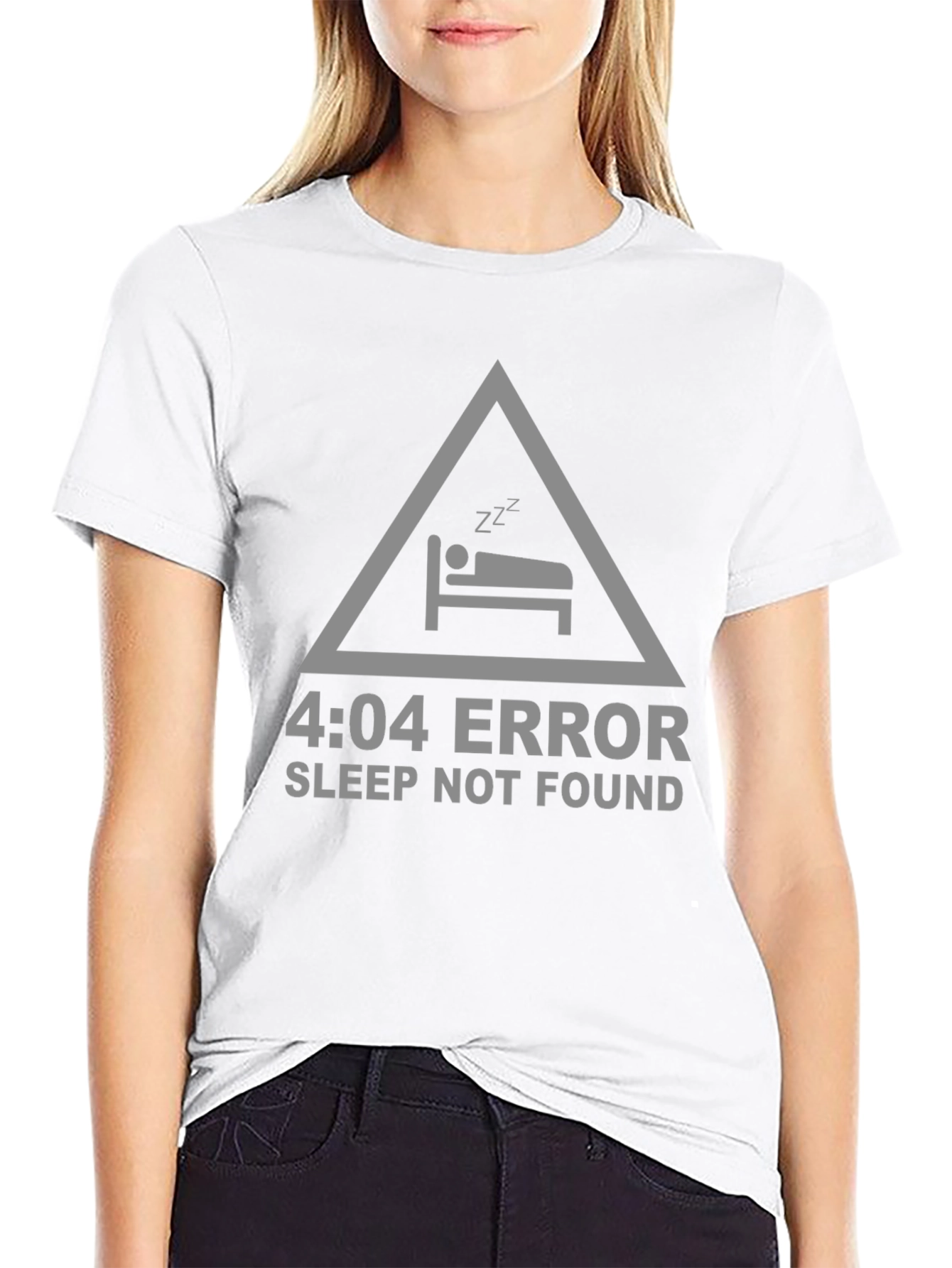4:04 Error Sleep Not Found Black T-Shirt