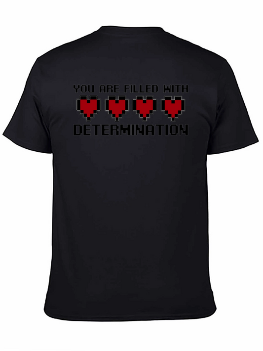 Determination Pixel Heart T-Shirt - Black
