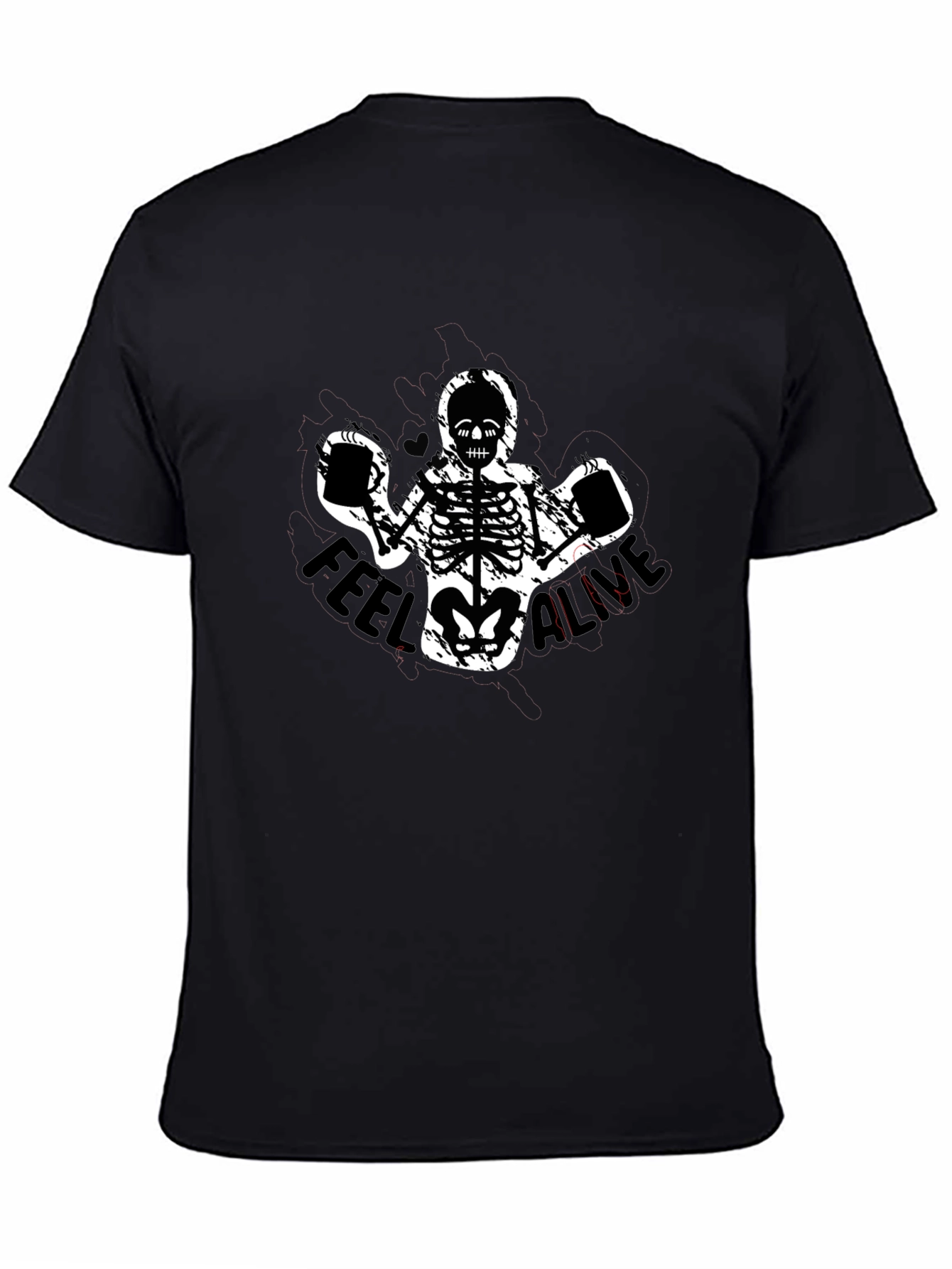 Feel Alive Skeleton Graphic T-Shirt