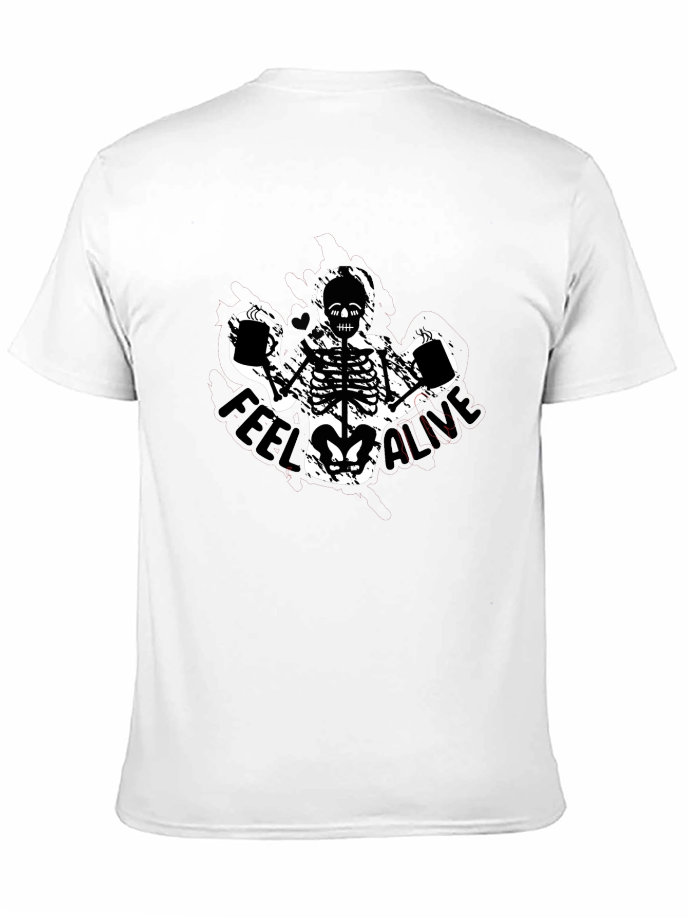 Feel Alive Skeleton Graphic T-Shirt