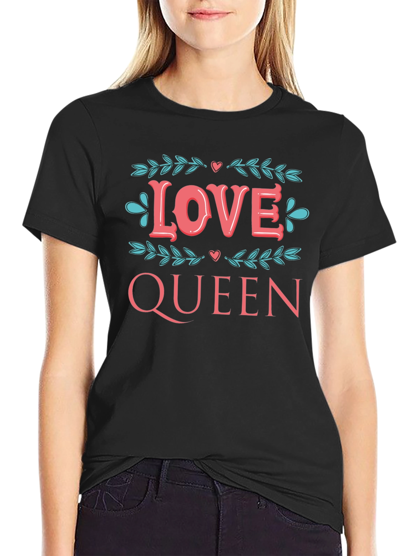 Love Queen Graphic Tee - Stylish Black T-Shirt