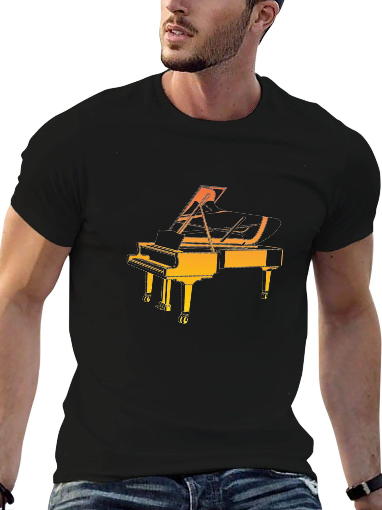 Grand Piano Graphic Tee - Stylish Music Lover Shirt