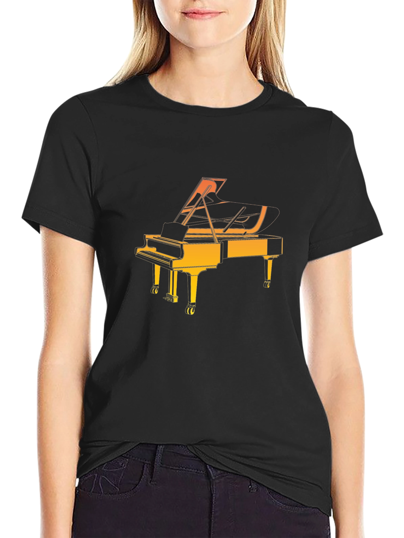 Grand Piano Graphic Tee - Stylish Music Lover Shirt