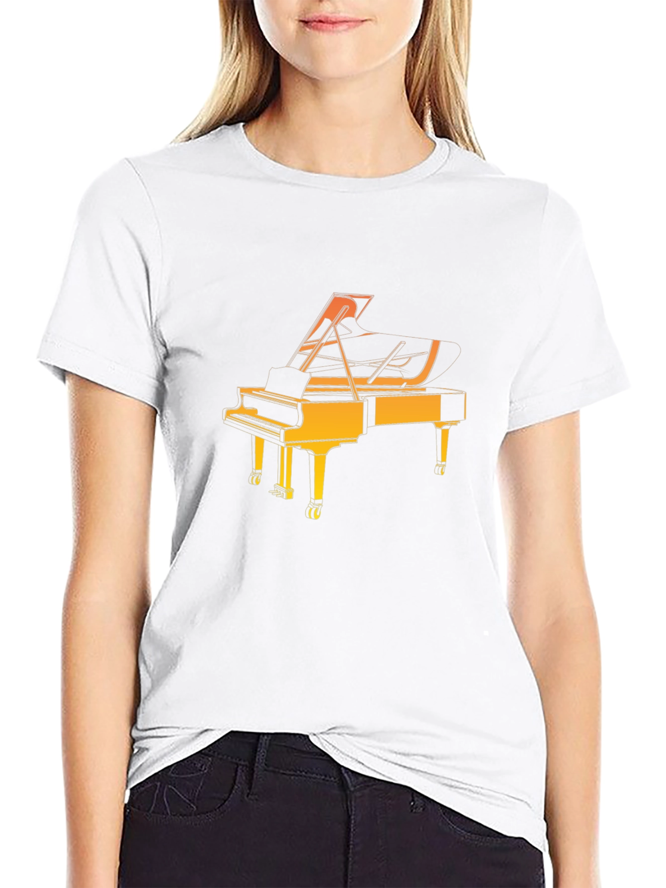Grand Piano Graphic Tee - Stylish Music Lover Shirt