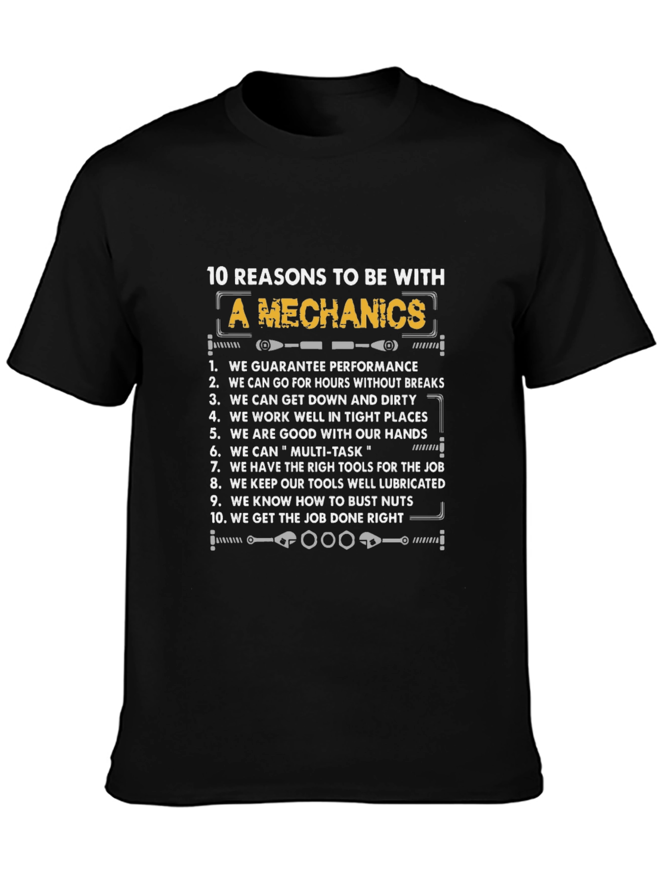 Mechanic Reasons T-Shirt - Gift for Mechanics