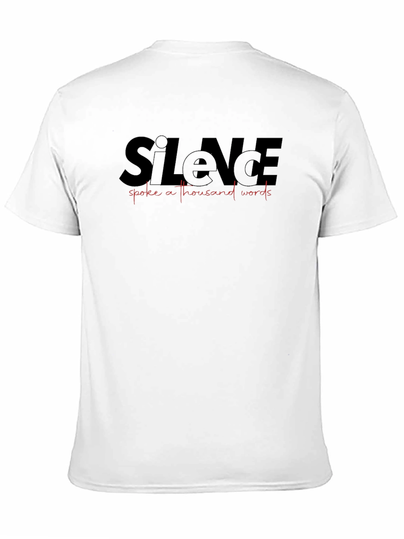 Silence Speaks Mens Black Graphic Tee