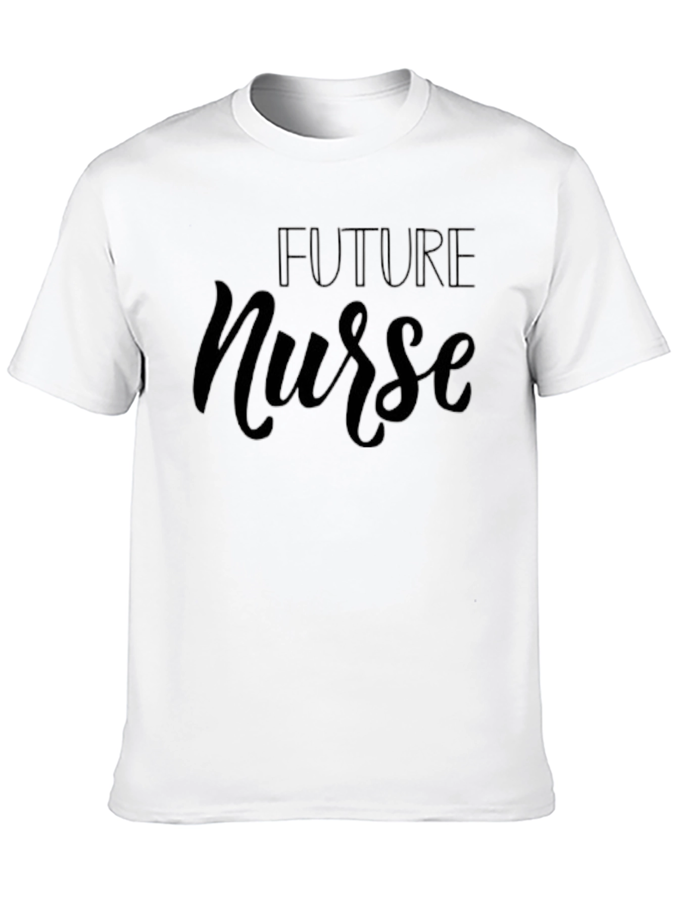 Future Nurse Graphic T-Shirt - Black Cotton Blend