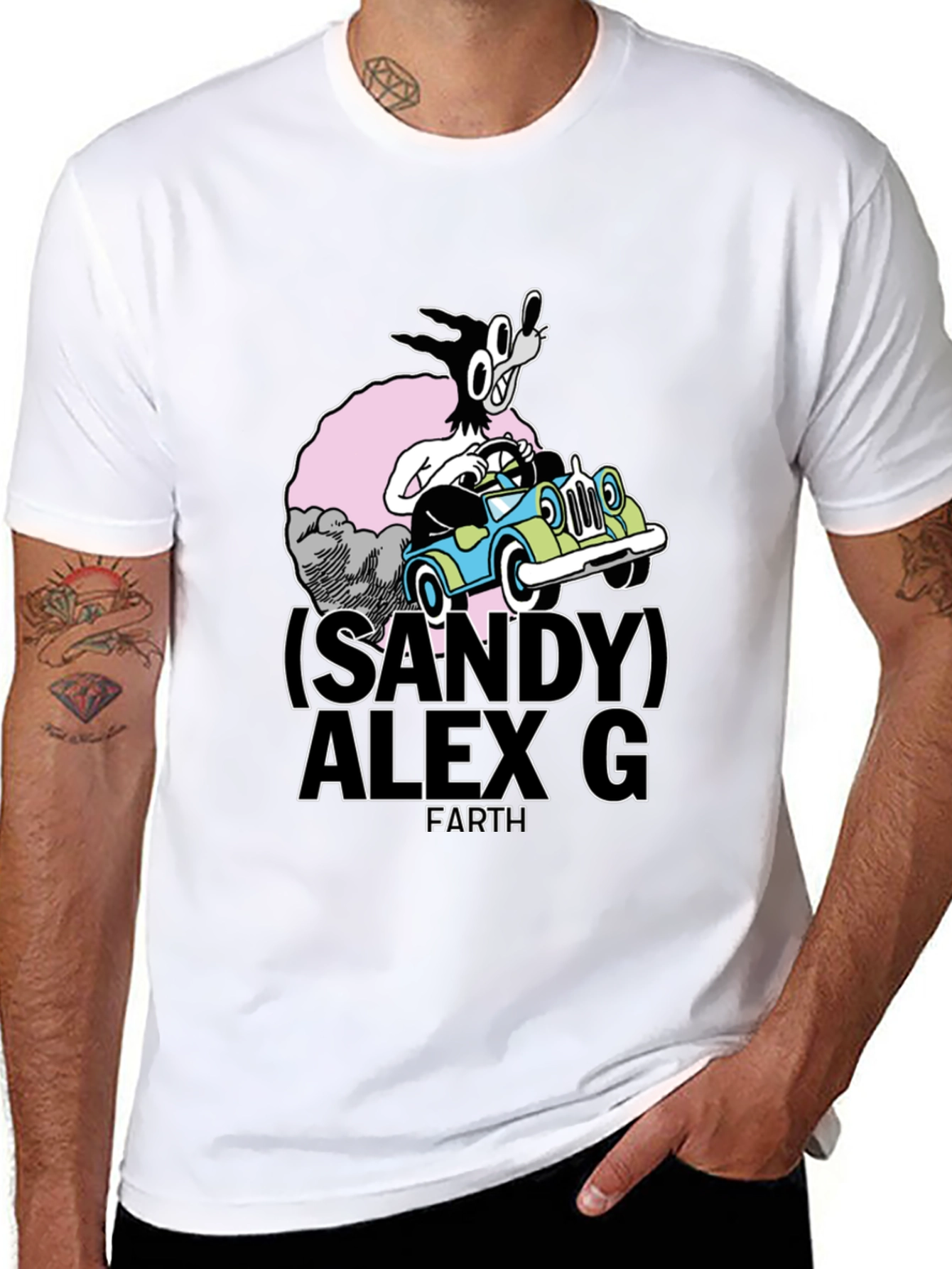 Sandy Alex G Cartoon Graphic Tee - Black