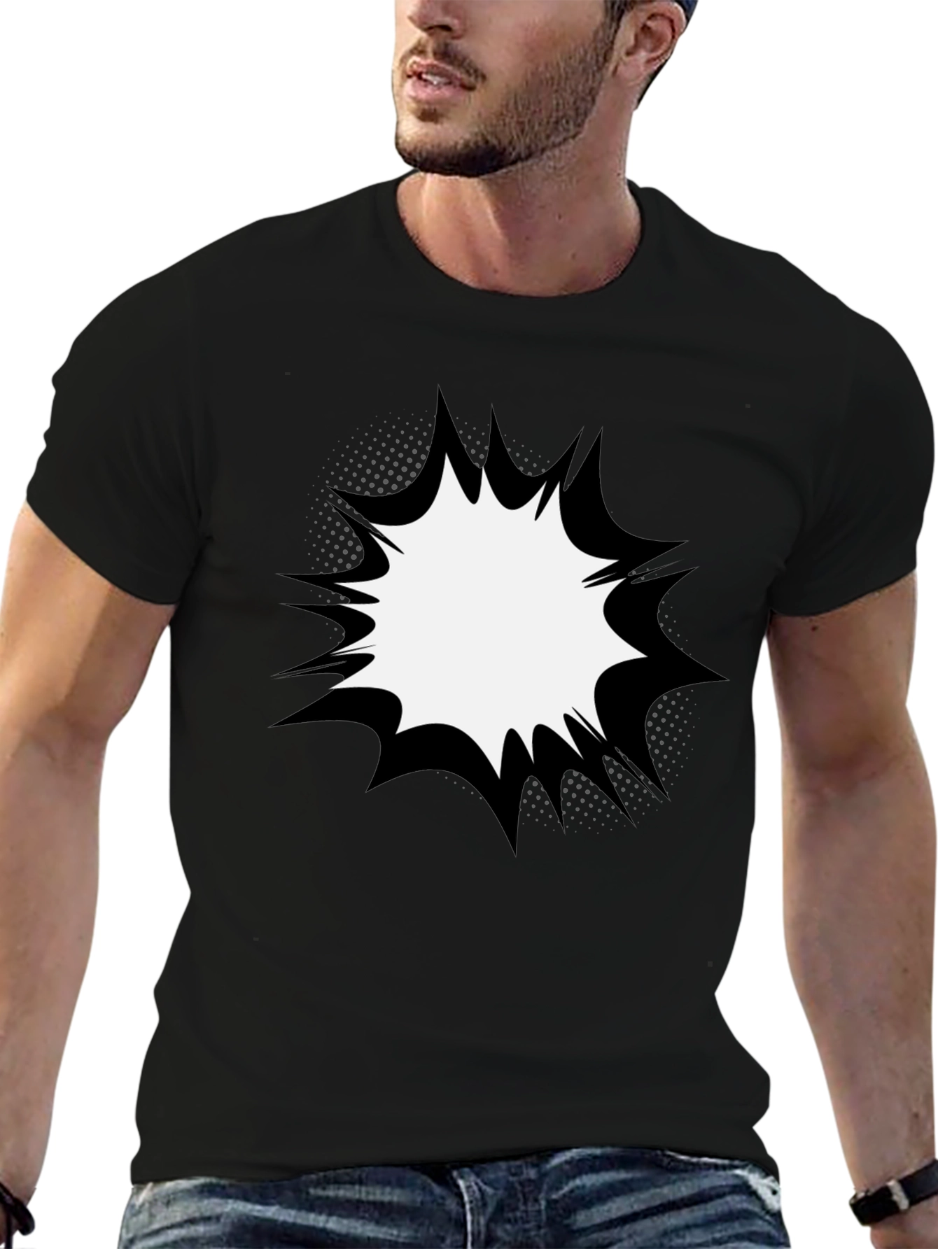 Mens Graphic T-Shirt - Comic Book Explosion Design