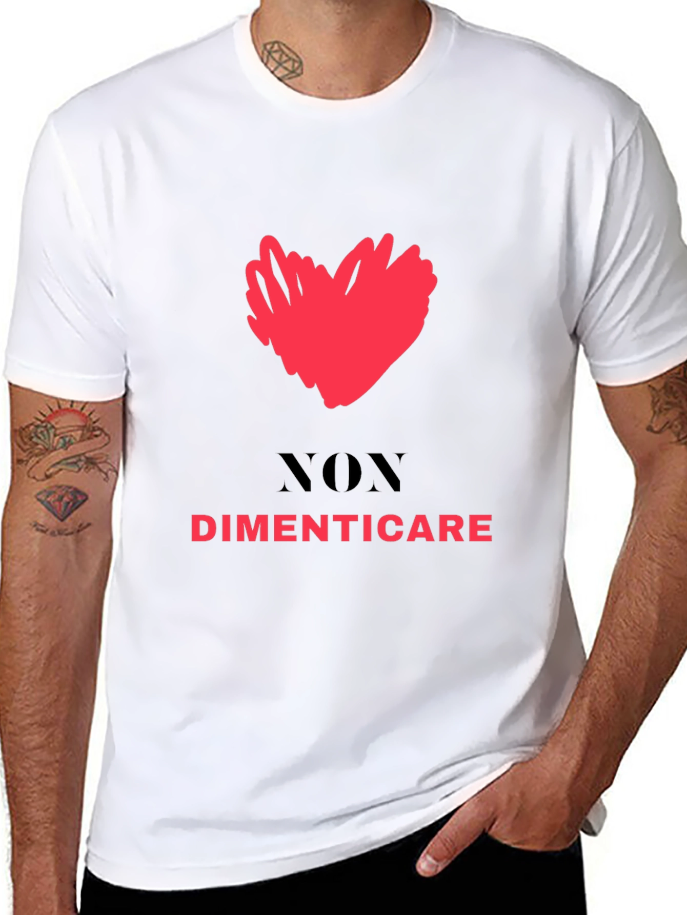 Dont Forget Tee - Heart Graphic Black T-Shirt
