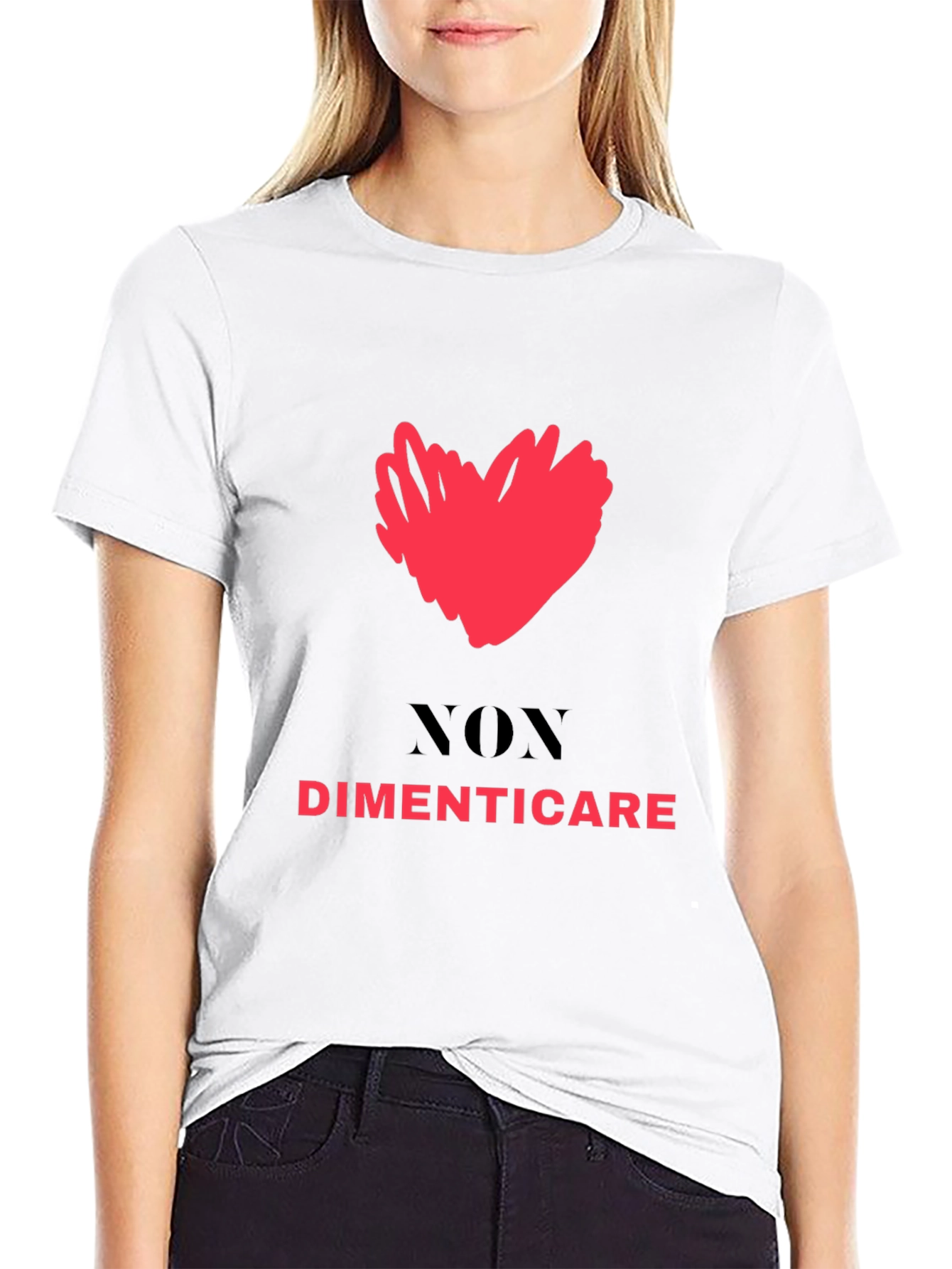 Dont Forget Tee - Heart Graphic Black T-Shirt