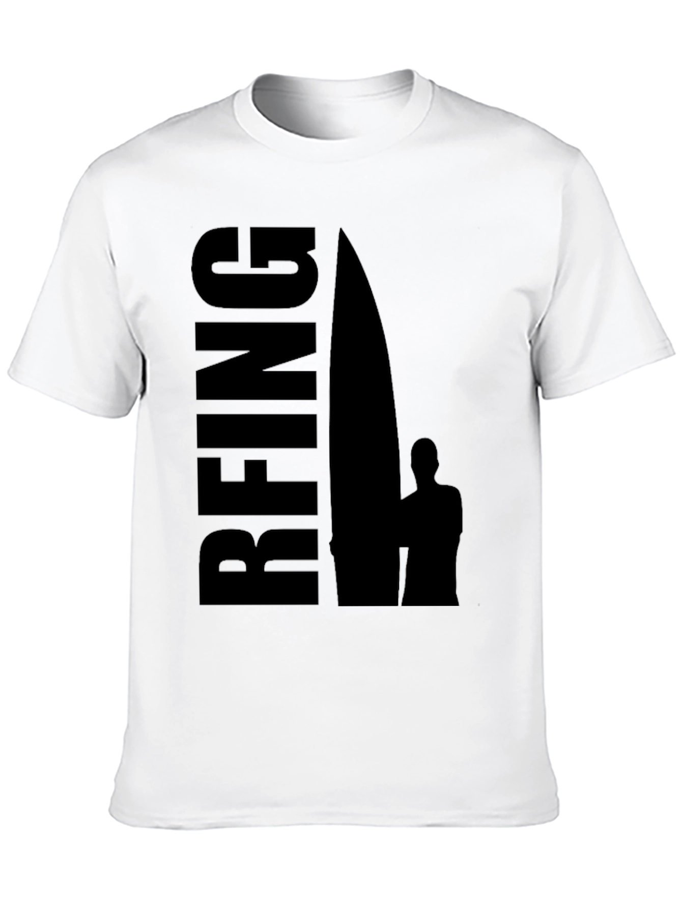 Black Surfing Graphic T-Shirt
